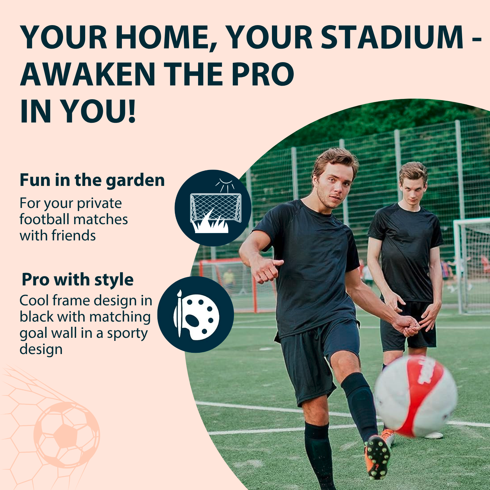 HUDORA football goal trainer with goal wall, image 5 from 6