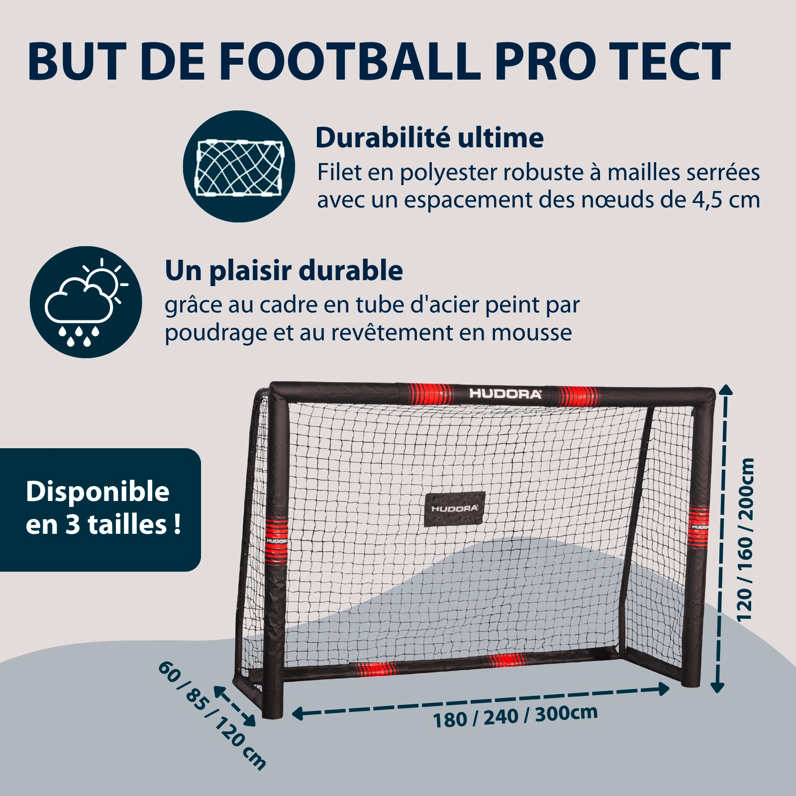 HUDORA Football Goal Pro Tect 300, image 2 from 7