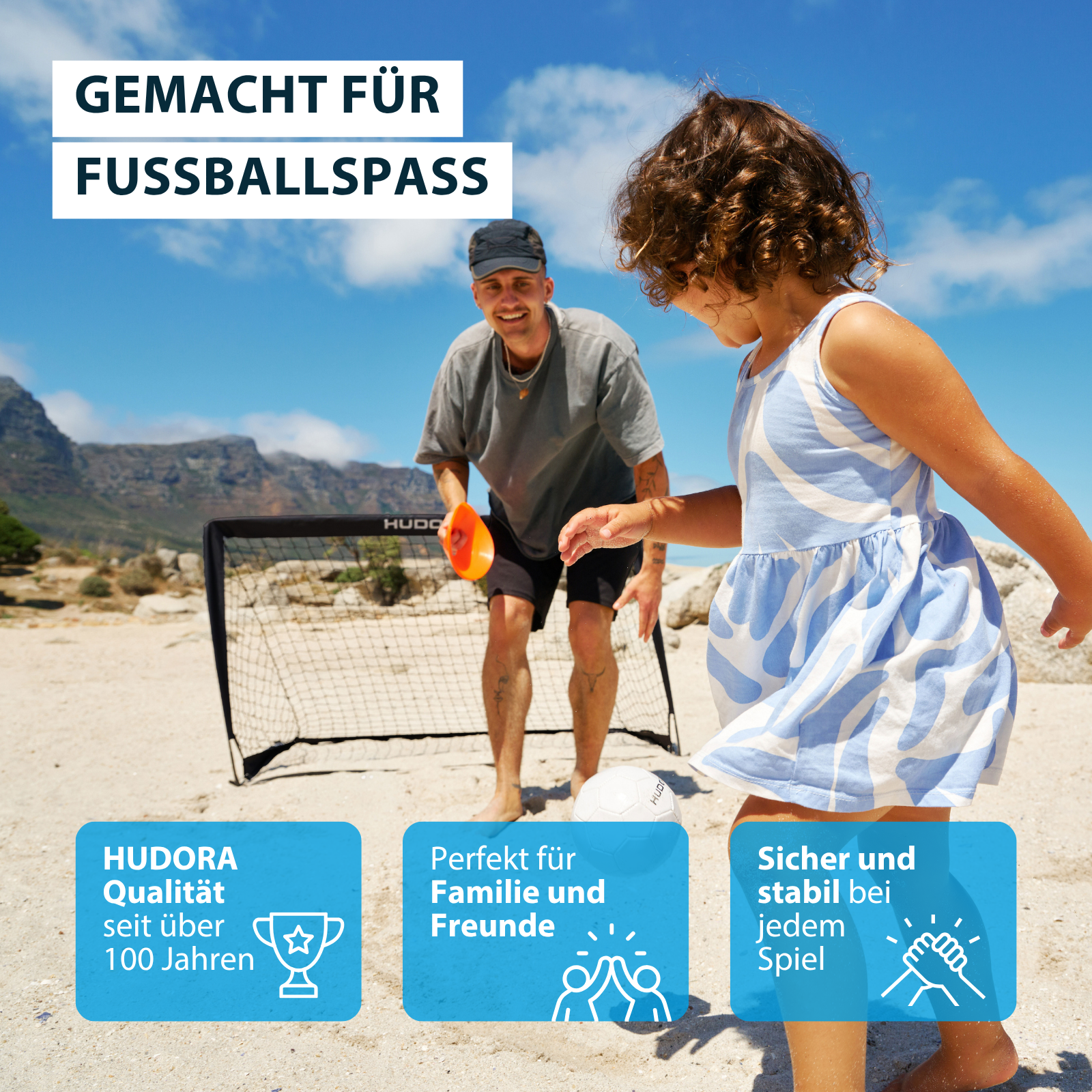 HUDORA football goal PopUp Target 120 (Set of 2) Black, image 7 from 7