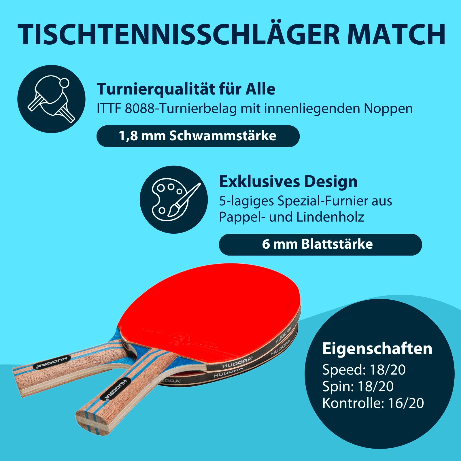 HUDORA Tischtennisset Match, Bild 3 von 6