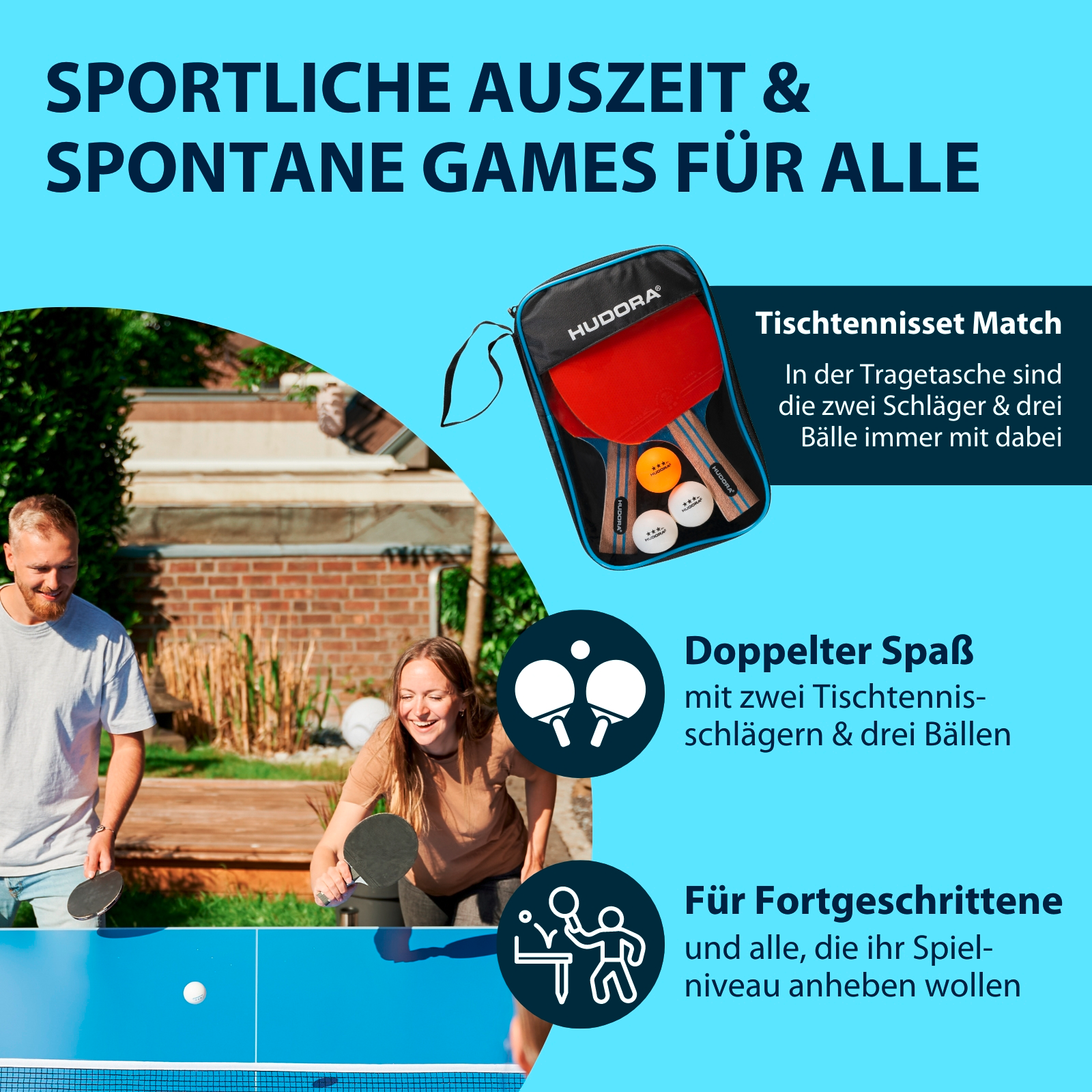 HUDORA Tischtennisset Match, Bild 5 von 6