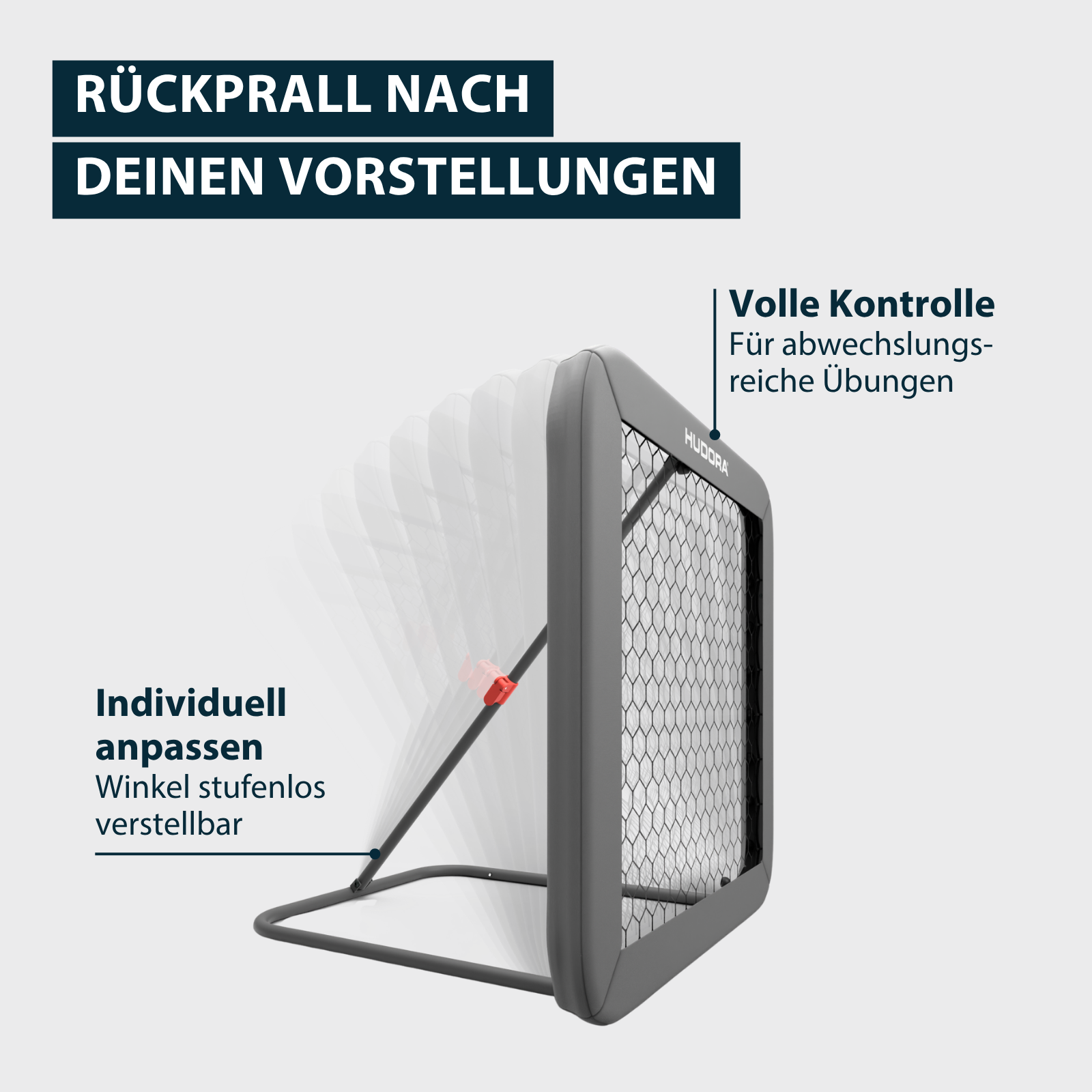 HUDORA Football Rebounder 100 Grey, image 3 from 7