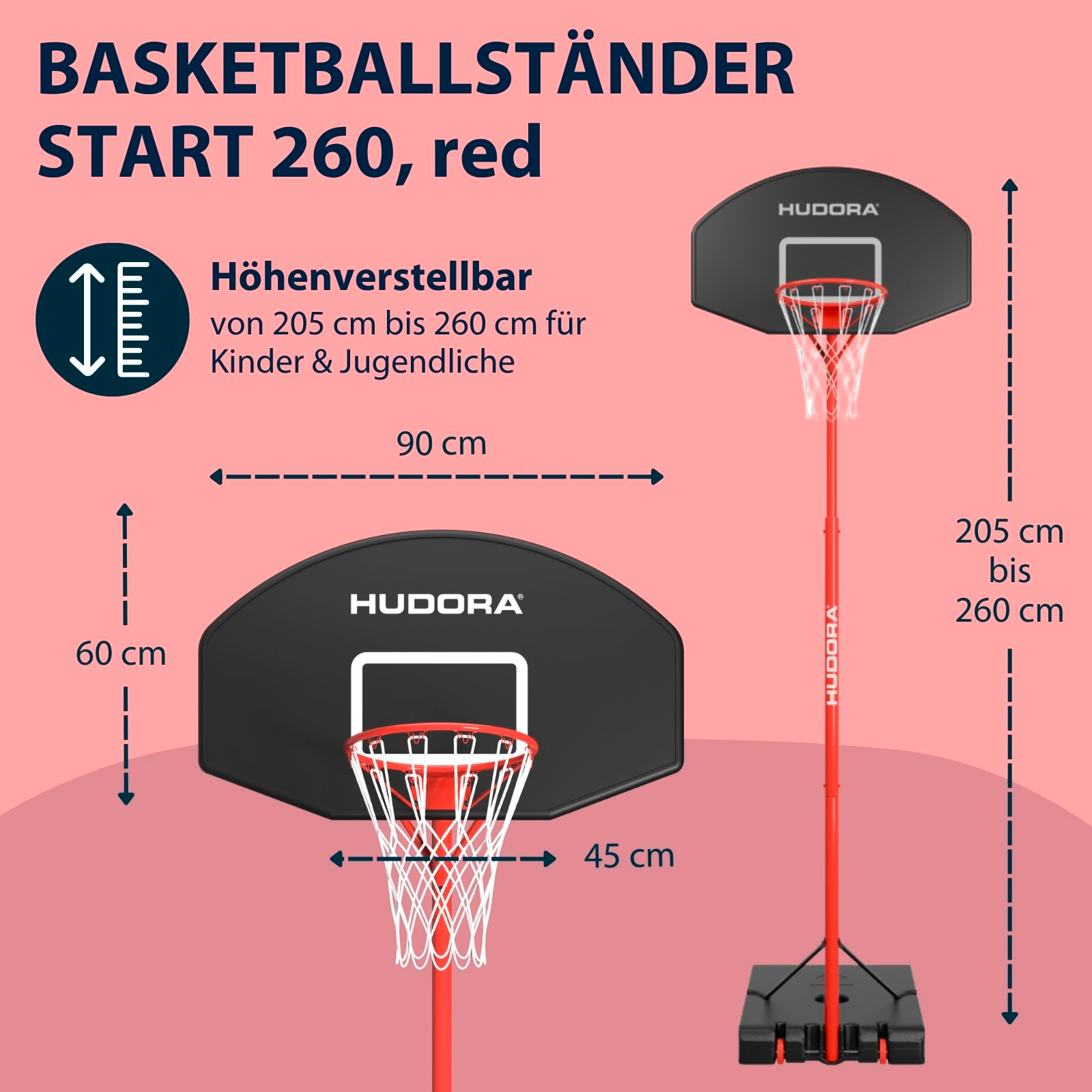 HUDORA Start Basketballständer 260, neu, Bild 2 von 6