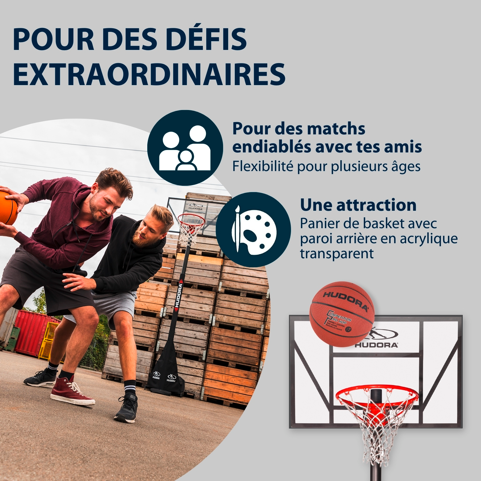 HUDORA Competition Pro basketball stand, image 5 from 6