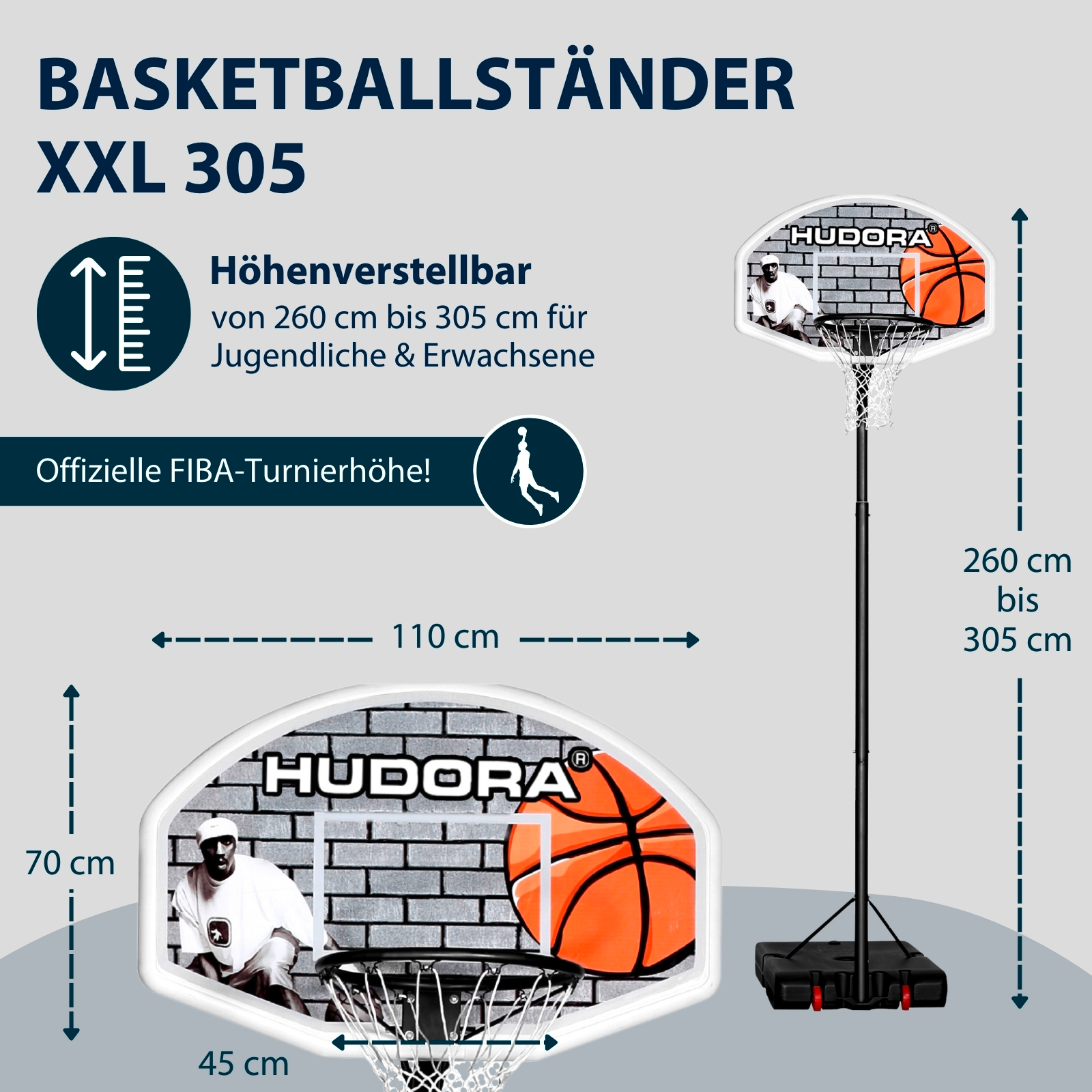 HUDORA Basketballständer XXL 305, Bild 2 von 6