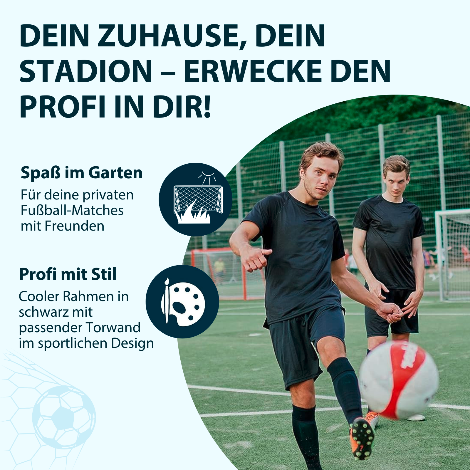 HUDORA Fußballtor Trainer mit Torwand Motiv Goal, Bild 5 von 6