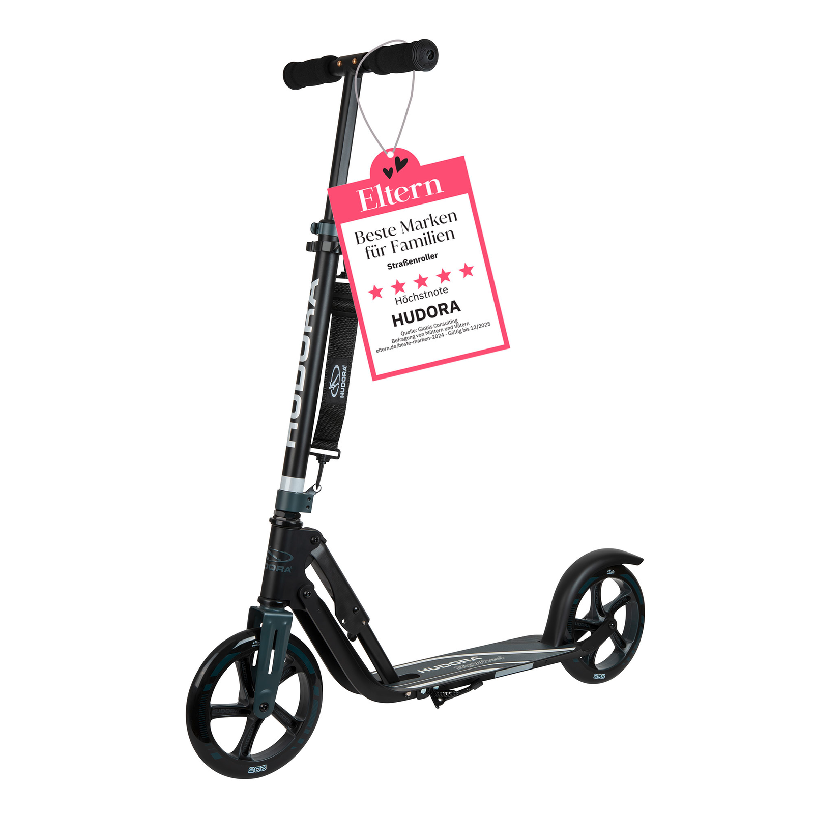 HUDORA BigWheel® 205, Scooter schwarz/anthrazit