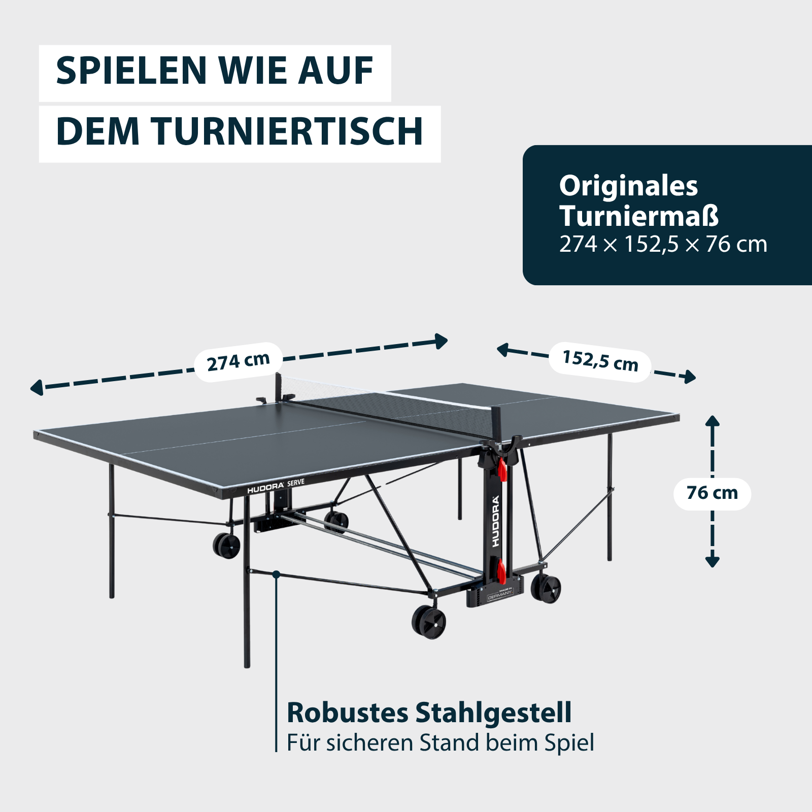 HUDORA Tischtennisplatte Serve shadow, Bild 3 von 7