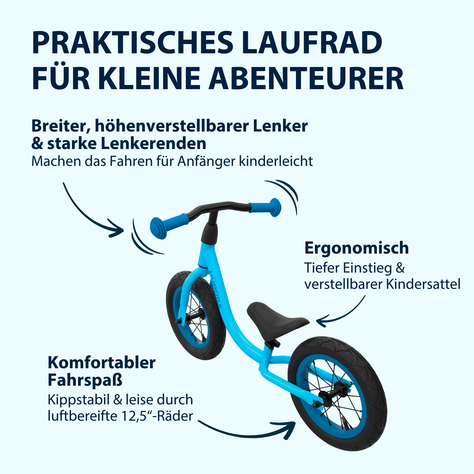 Laufrad Up 12,5“, cyan, Bild 3 von 6