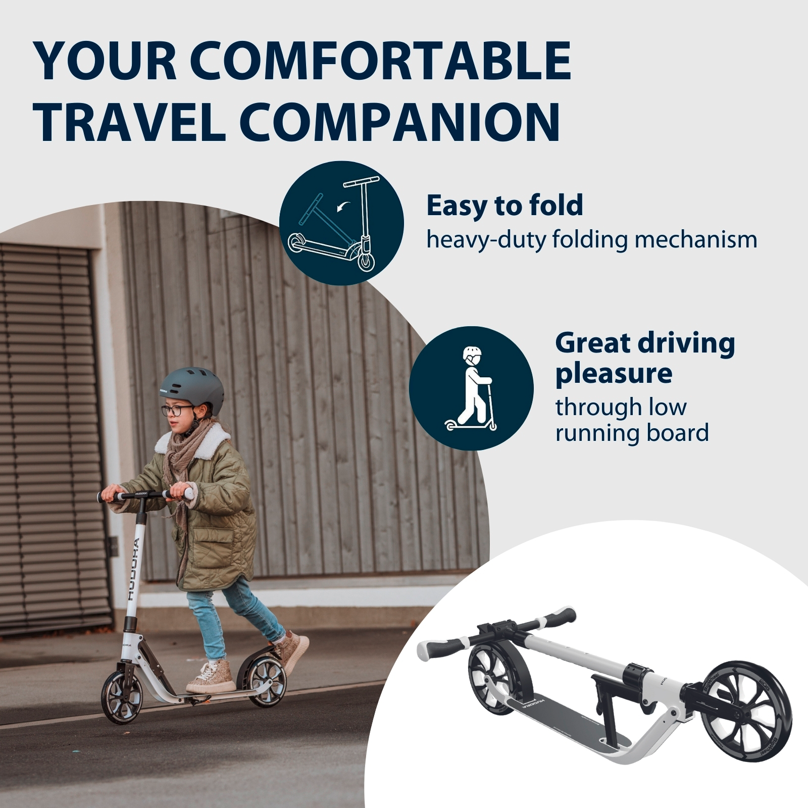 HUDORA BigWheel® 205 Advanced, Black & White, image 4 from 7