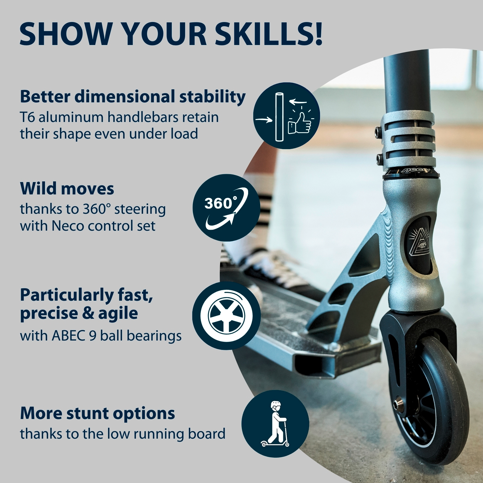 HUDORA Stunt Scooter 360 Pro, anthracite, image 3 from 7