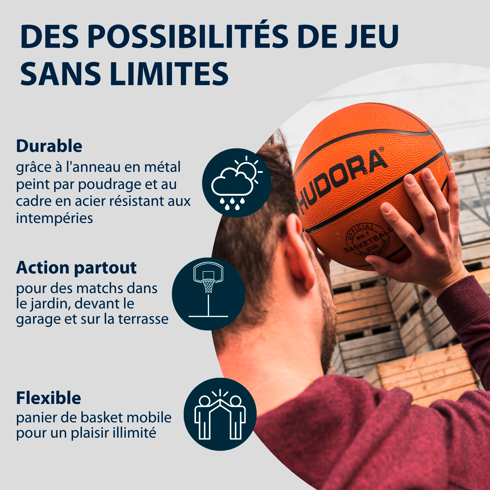 HUDORA Basketballständer XXL 305, image 4 from 6