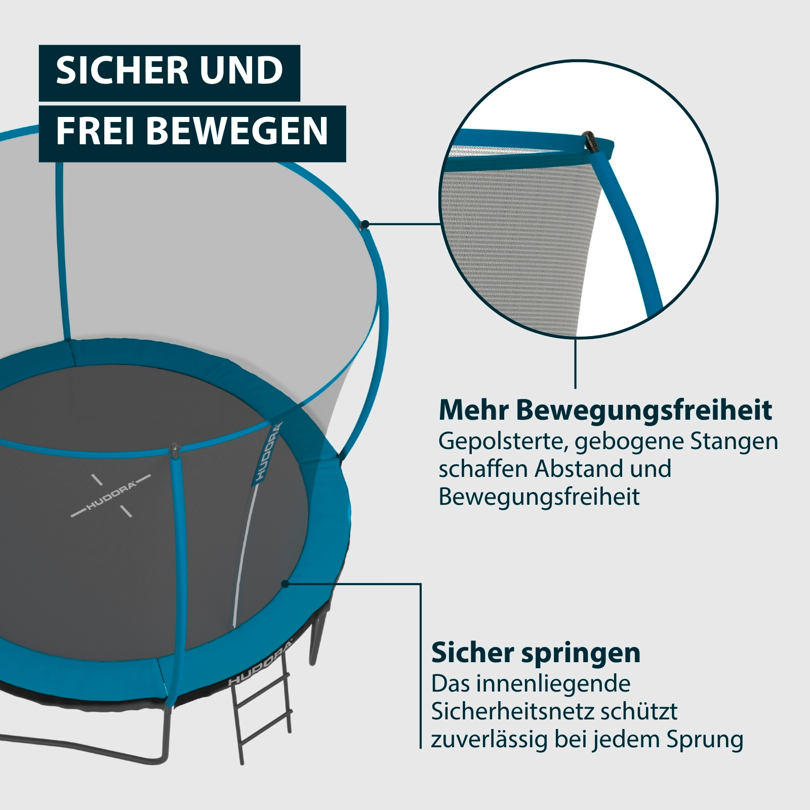 HUDORA Trampolin Up 300, blue, Bild 3 von 7