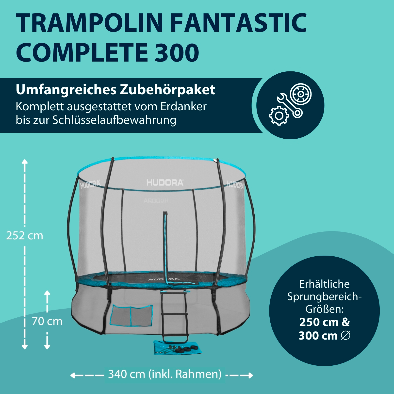HUDORA Fantastic Complete Trampolin 300V, Bild 2 von 7