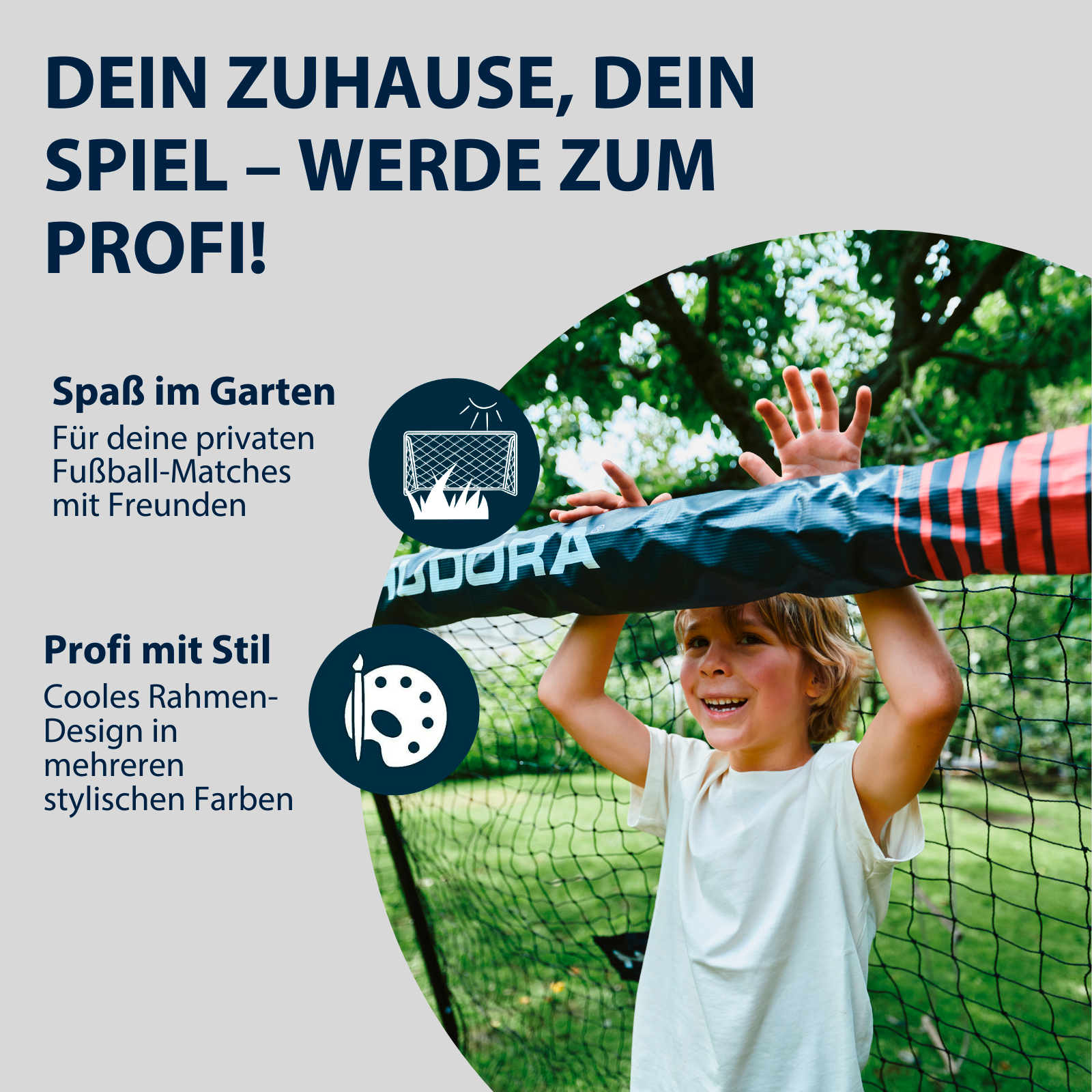 HUDORA Fußballtor Pro Tect 180 Red, Bild 6 von 7
