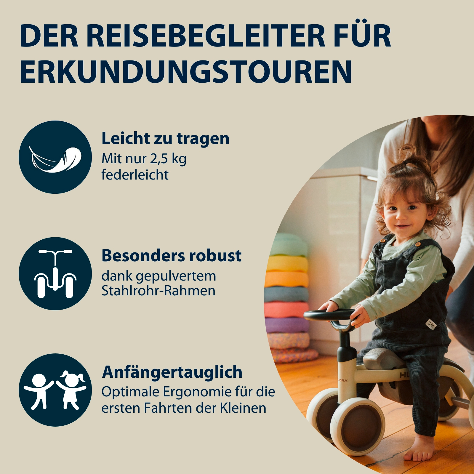 HUDORA Laufrad Steppy, mocha, Bild 4 von 6