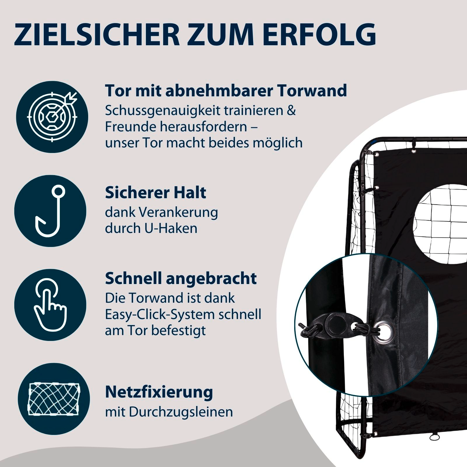 HUDORA Fußballtor Trainer mit Torwand, Bild 3 von 6