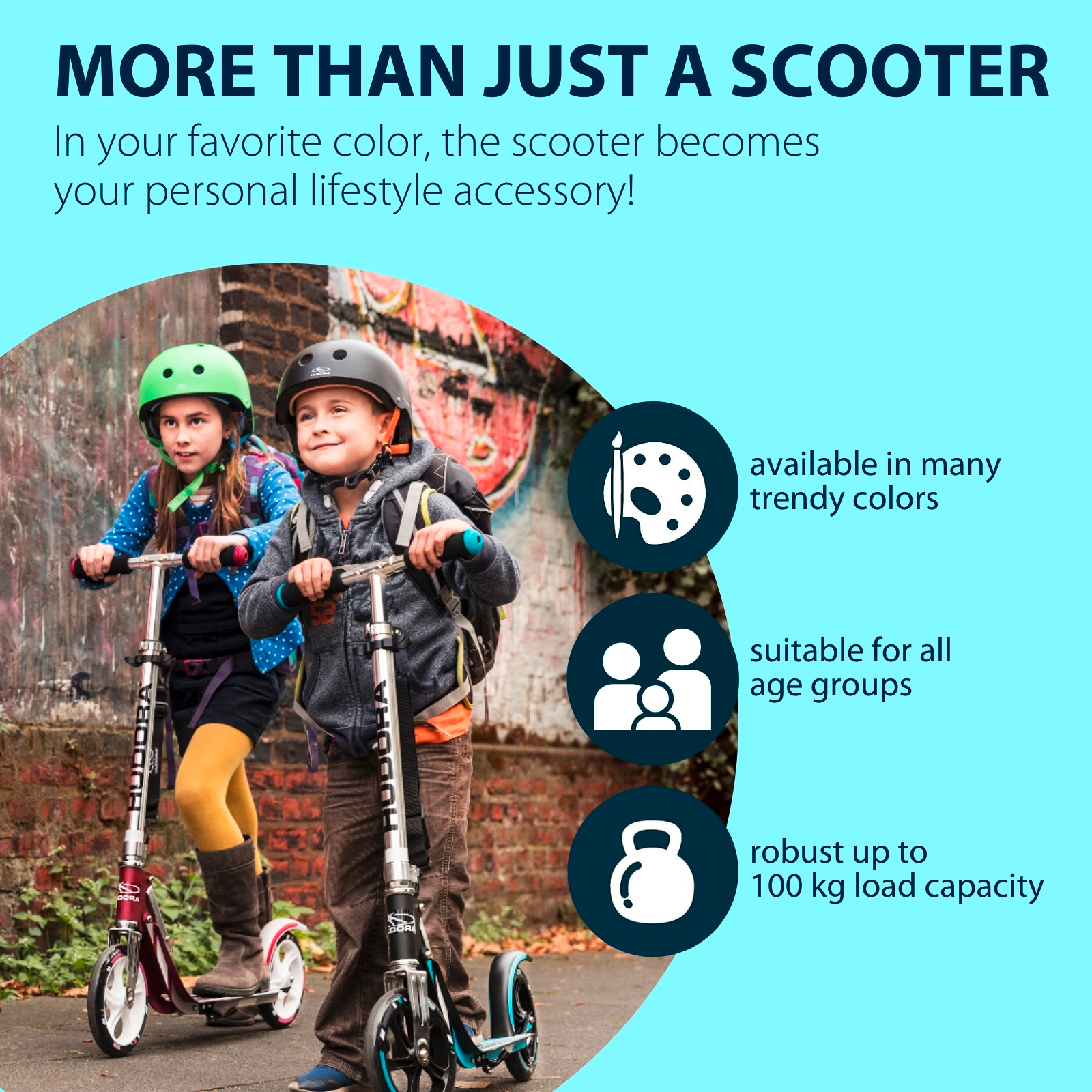 HUDORA BigWheel® 205 Scooter, ocean "Exclusive Edition", image 6 from 7