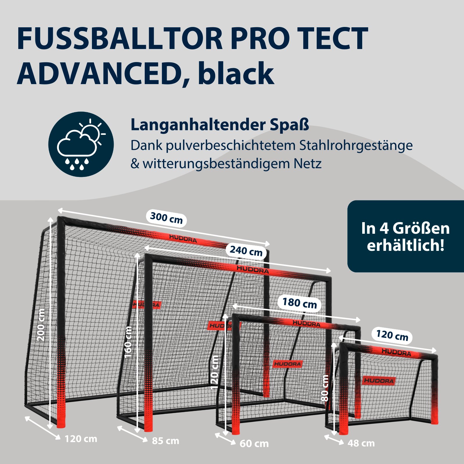 HUDORA Fußballtor Pro Tect 300 Advanced Black, Bild 2 von 7