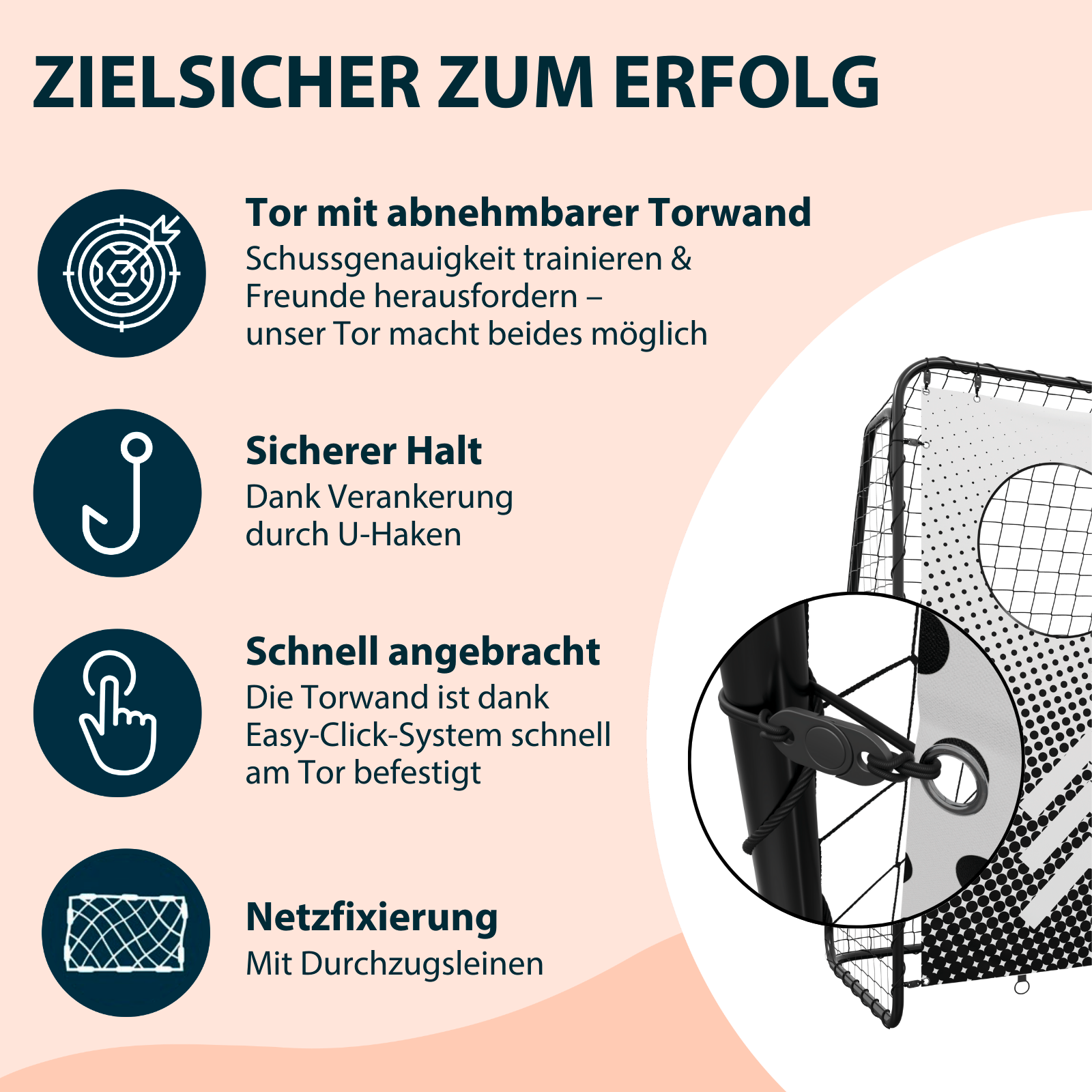 Fußballtor Trainer mit Torwand AZ, Motiv Arrow, Bild 3 von 6