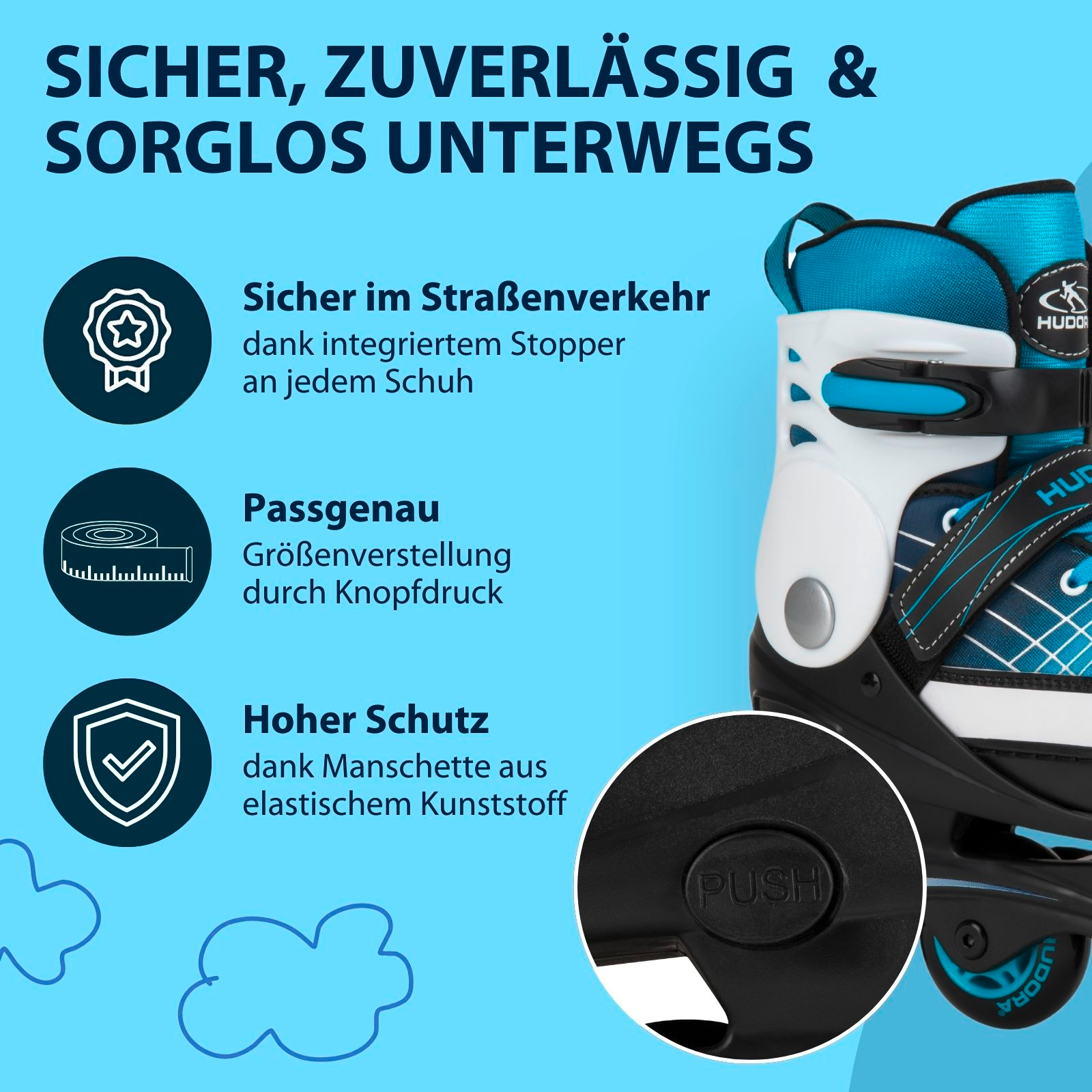 HUDORA Inline Skates Basic, blue, Bild 5 von 7
