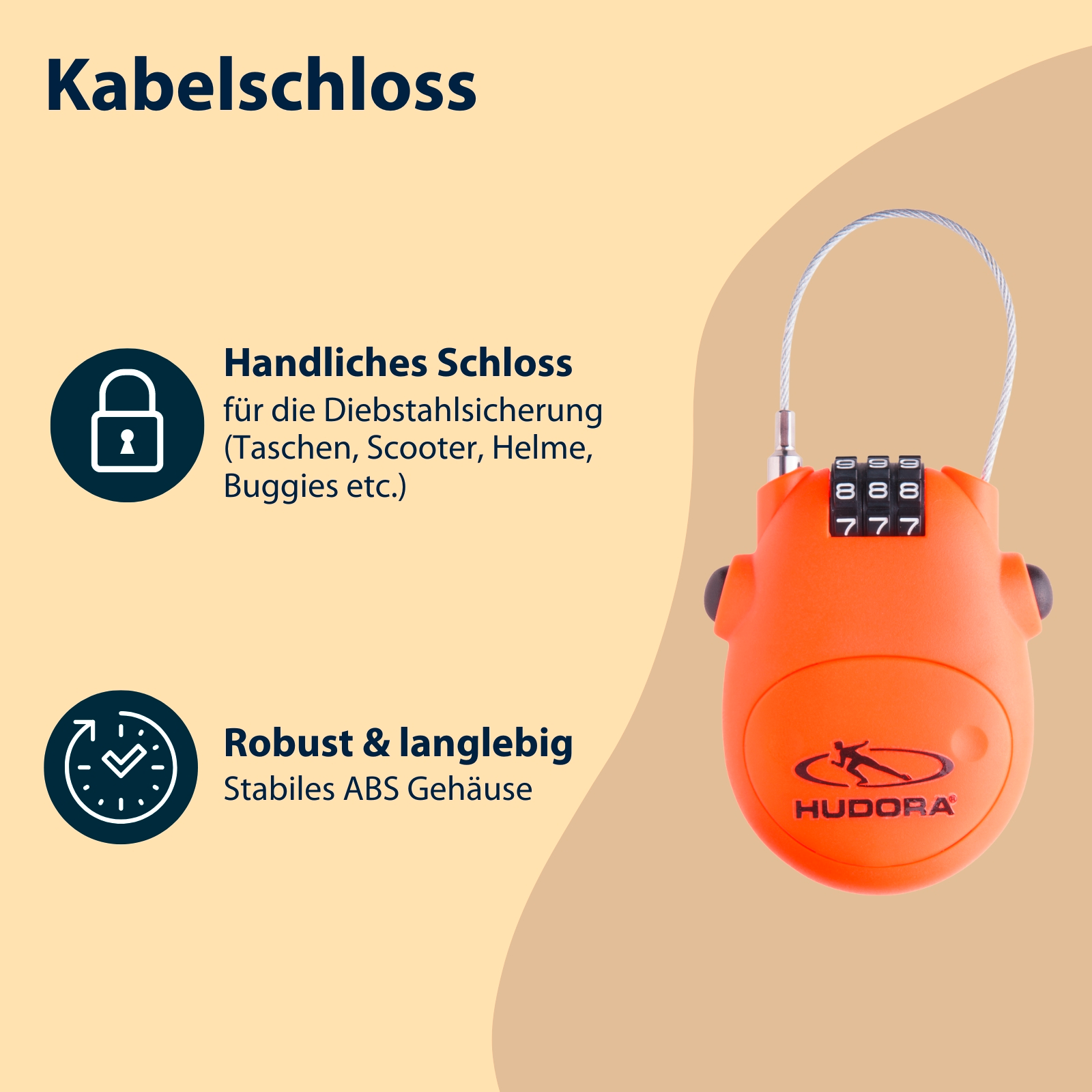 HUDORA Kabelschloss