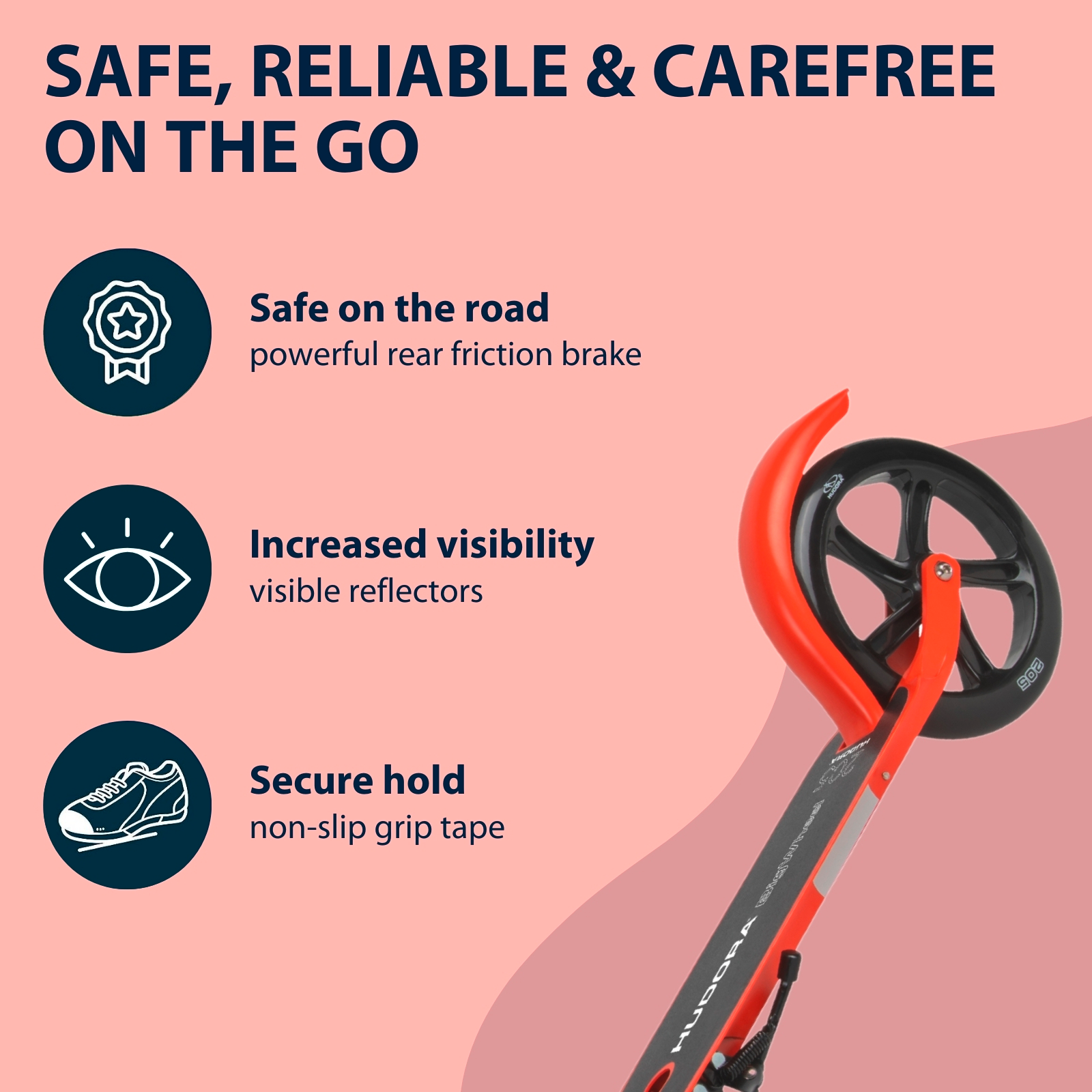 HUDORA BigWheel® 205 Pure red, image 5 from 7