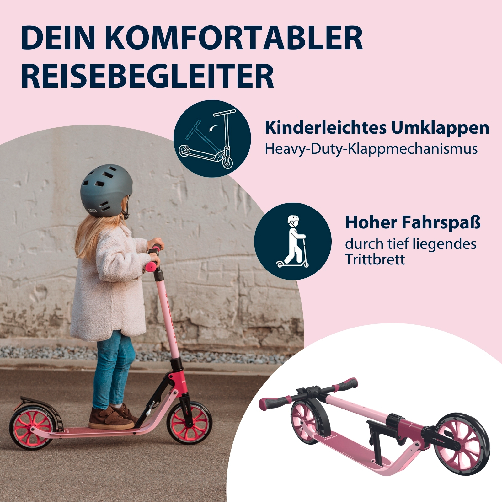 HUDORA BigWheel® 205 Advanced, rosé, Bild 4 von 7