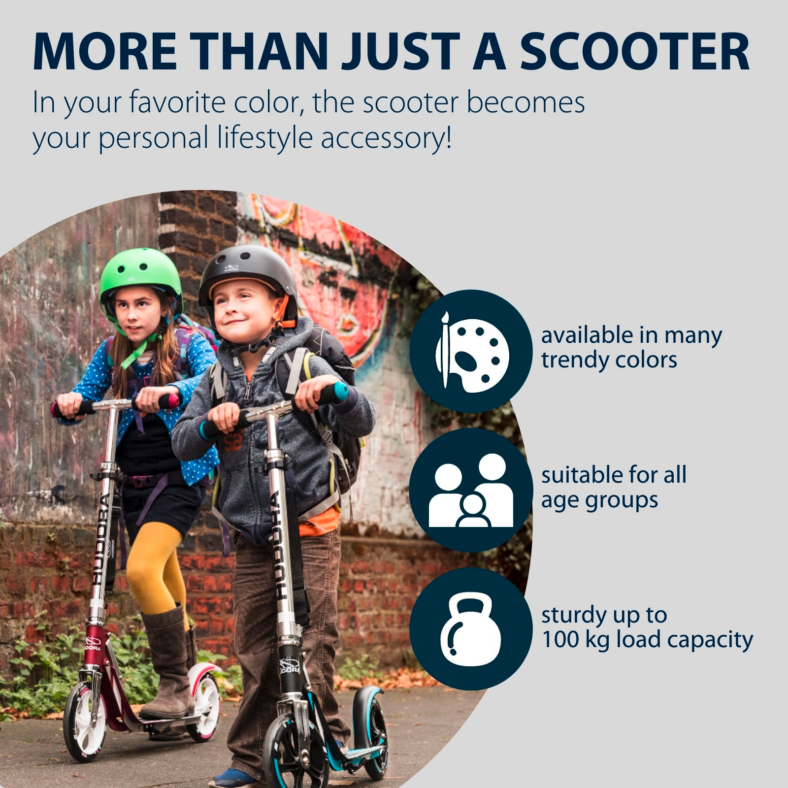 HUDORA BigWheel® 205, Scooter schwarz/anthrazit, image 6 from 7