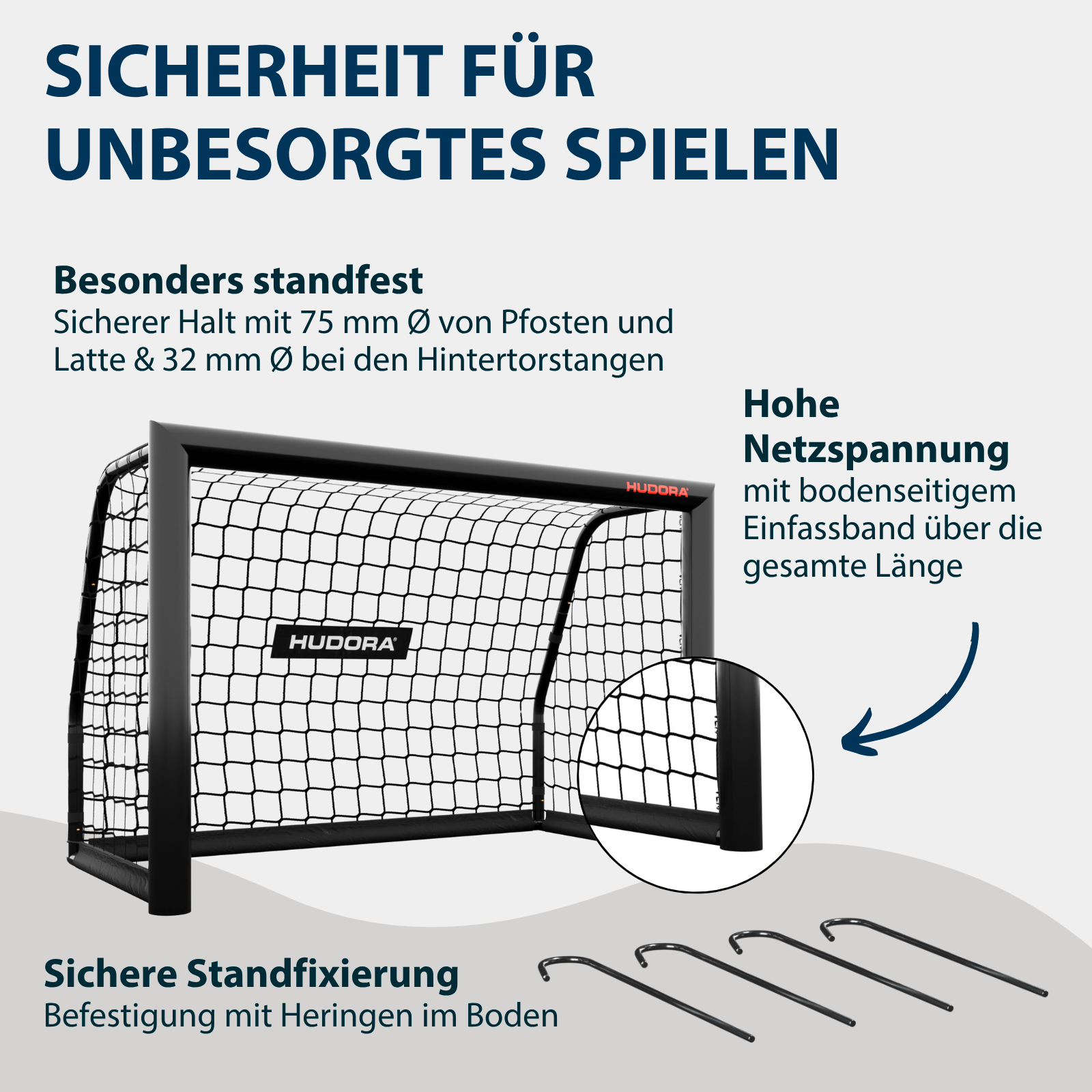 HUDORA Fußballtor Advanced 120 black, Bild 5 von 7