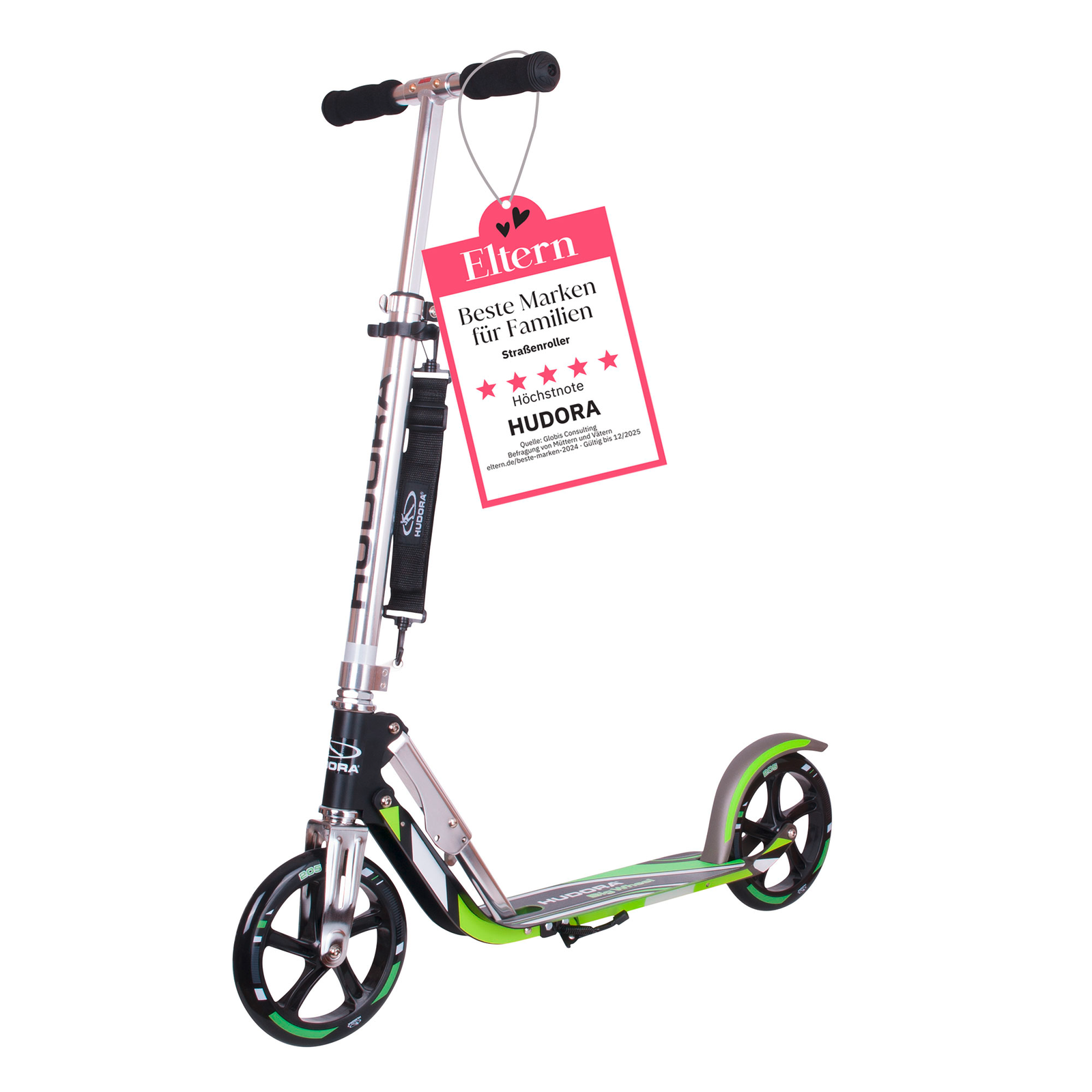 HUDORA BigWheel® 205, Scooter grau/grün