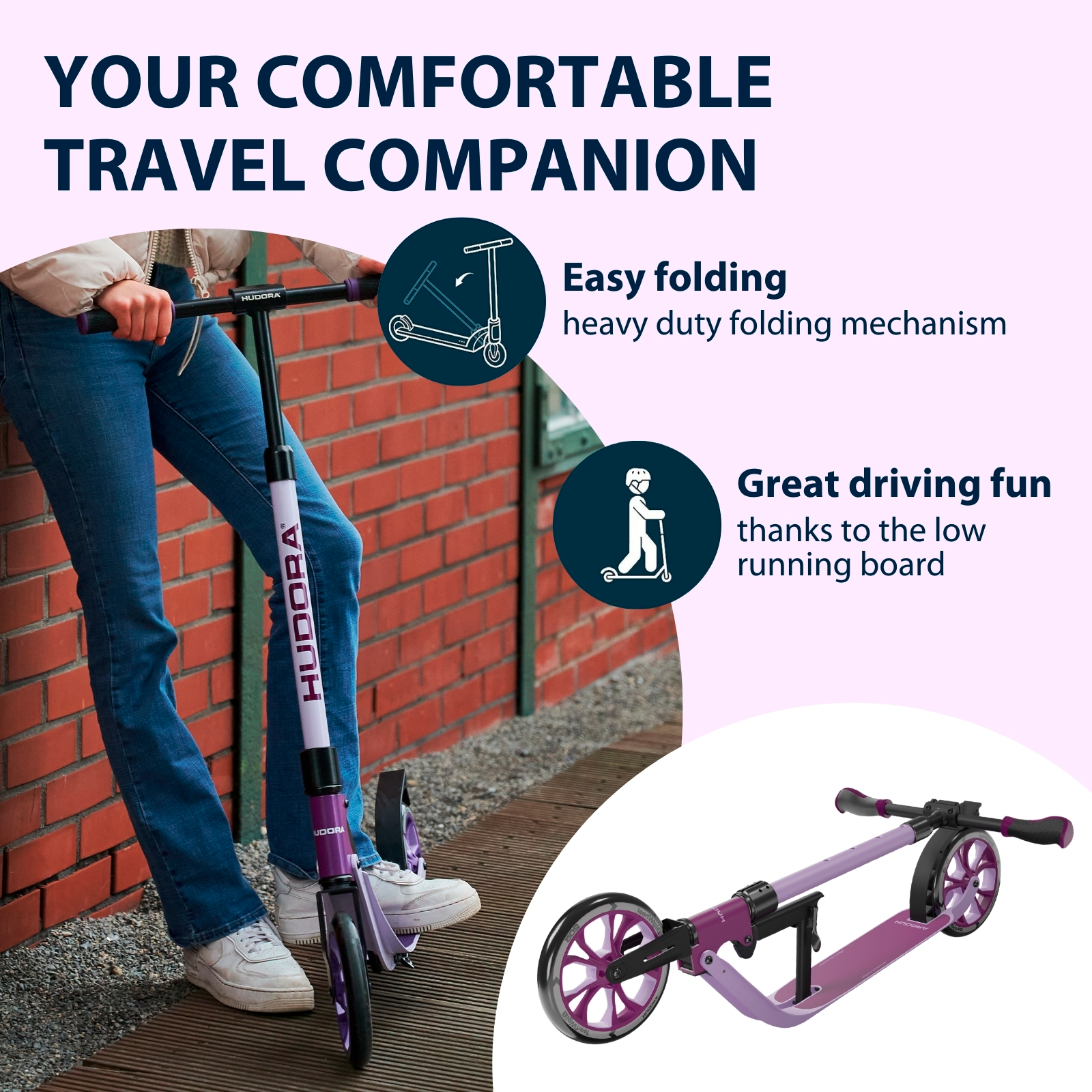 HUDORA BigWheel® 205 Advanced, lavender, image 4 from 7