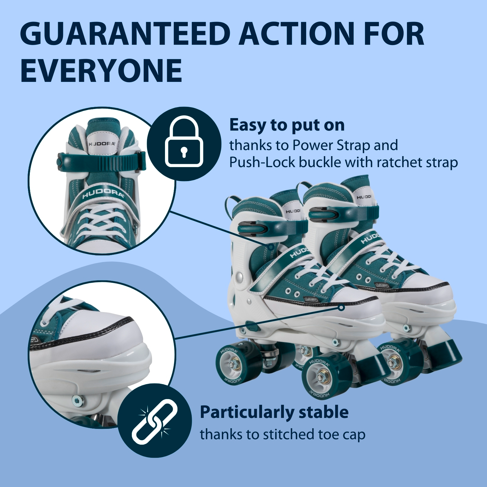 HUDORA roller skate sneaker, midnight, size 28-39, image 4 from 7