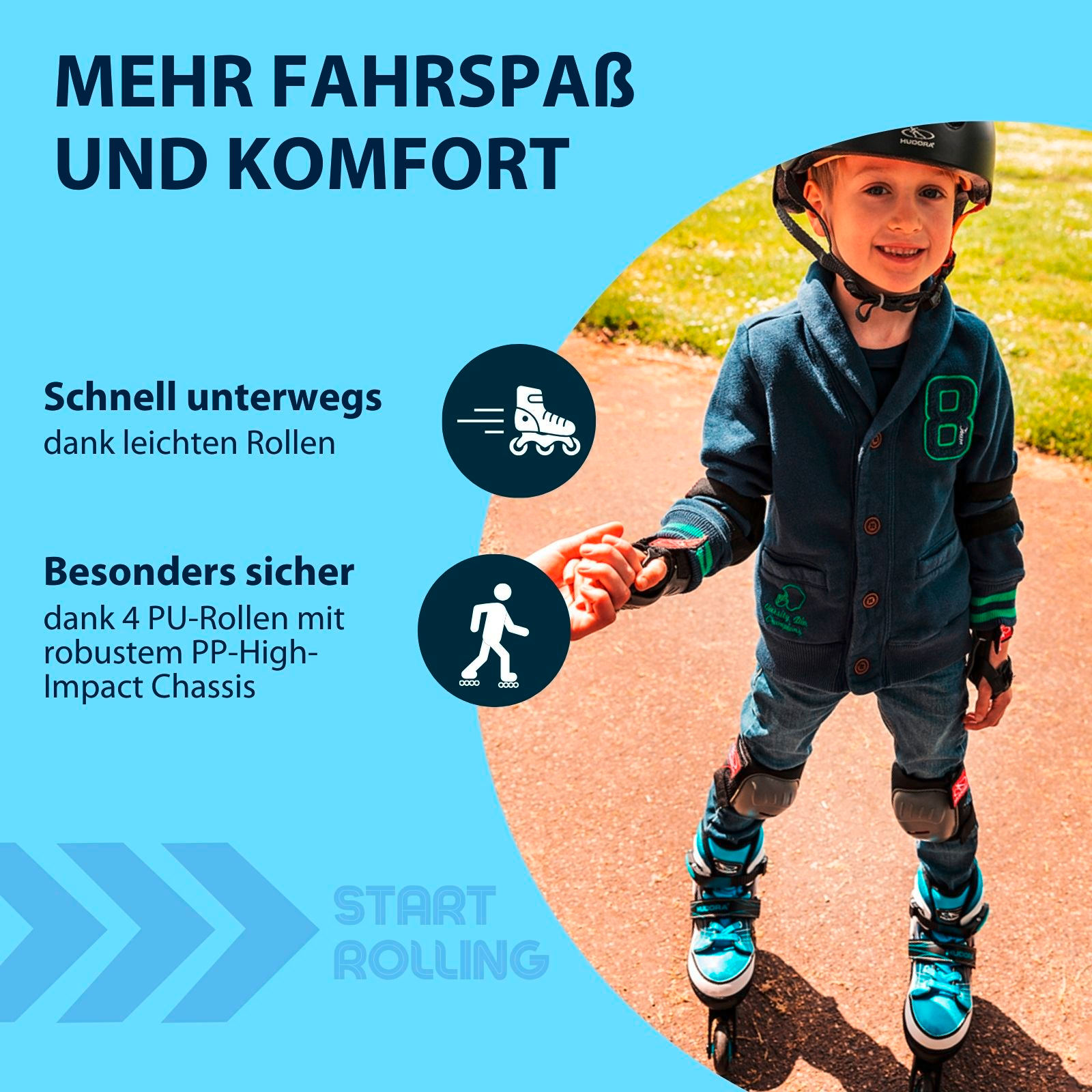 HUDORA Inline Skates Basic, blue, Bild 3 von 7