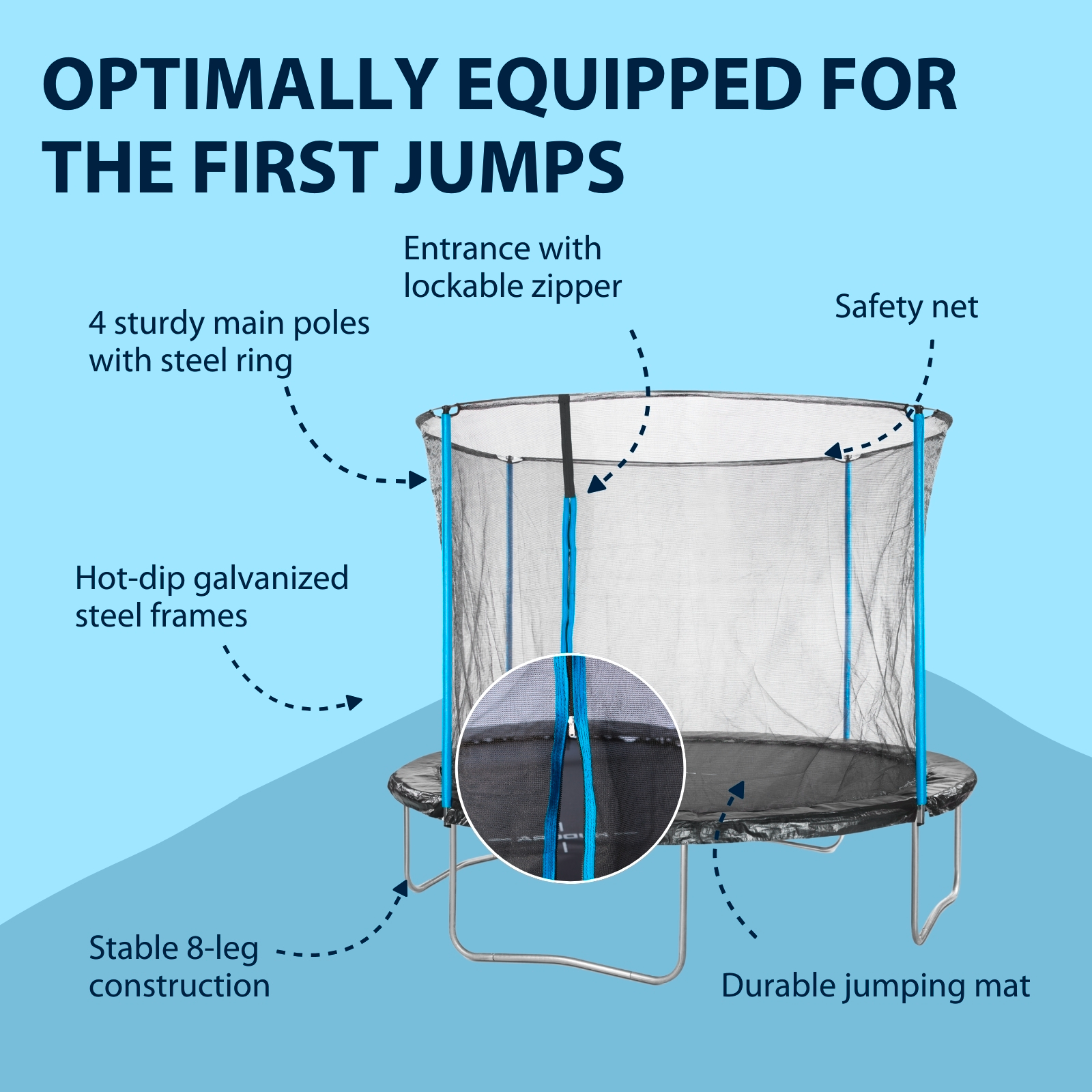 Start trampoline 300V, blue, image 3 from 7