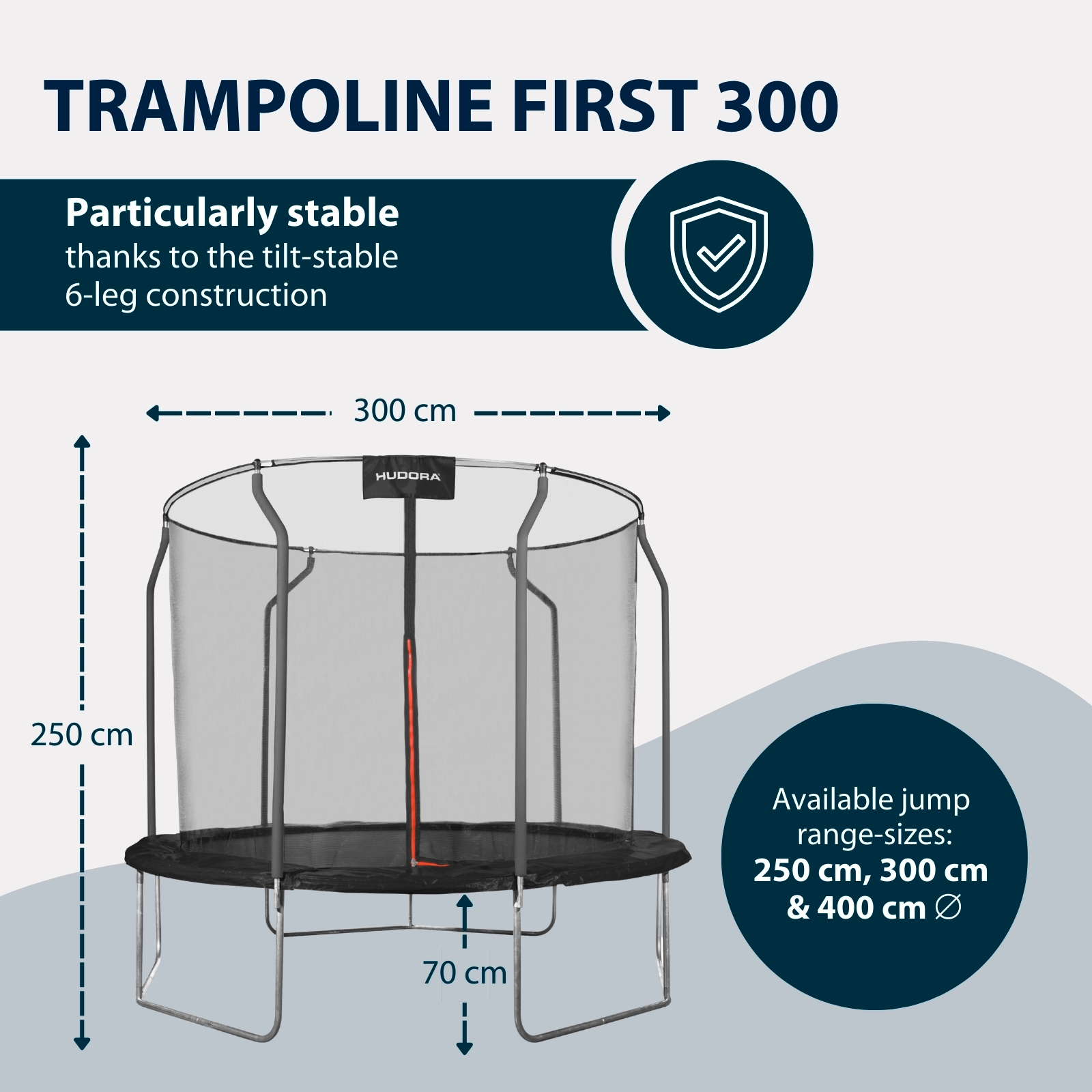 HUDORA First Trampoline 300V, image 2 from 7