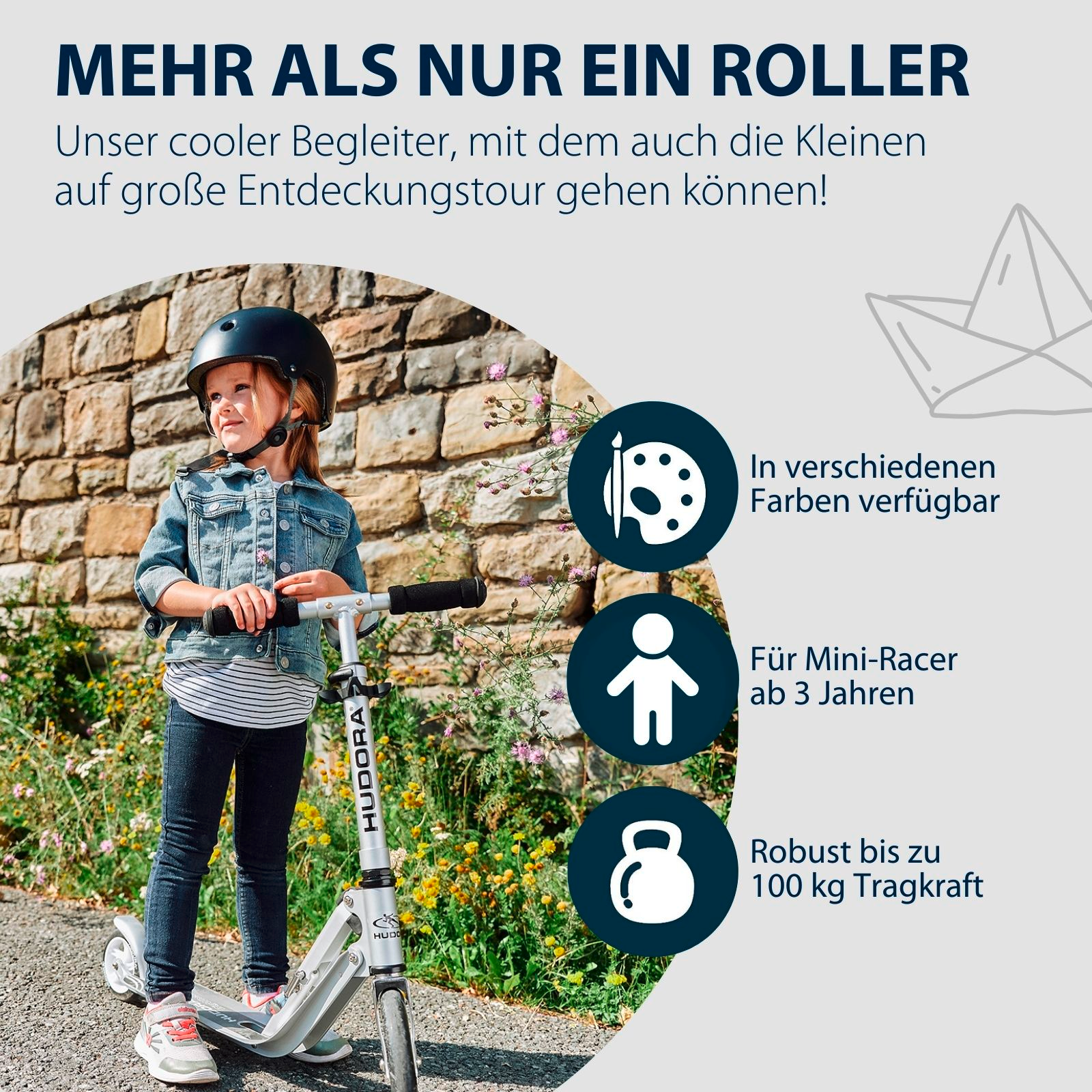 HUDORA Little BigWheel®, Scooter schwarz, Bild 6 von 7