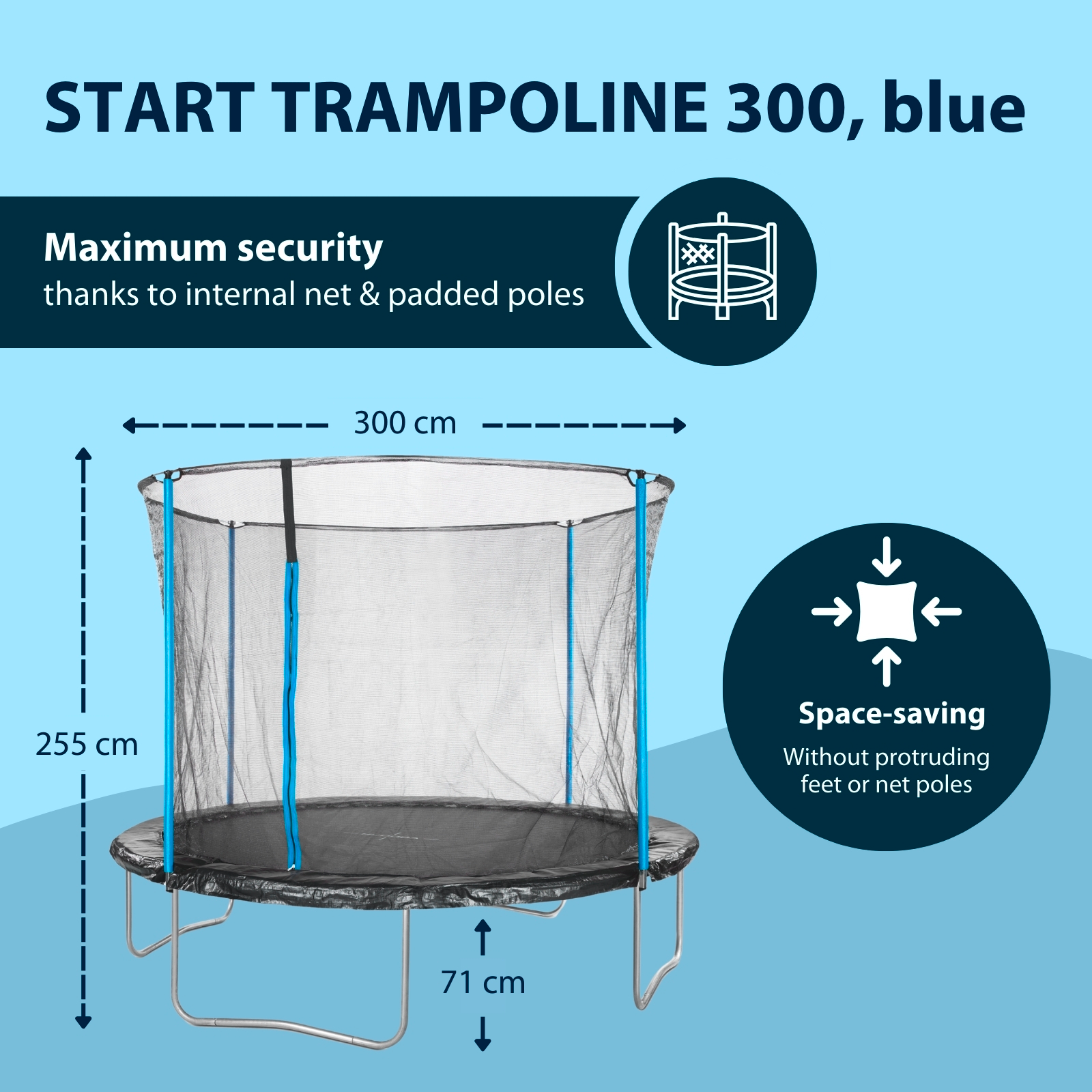 Start trampoline 300V, blue, image 2 from 7