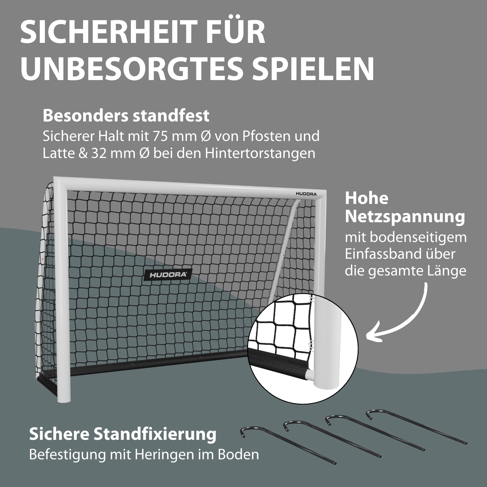 HUDORA Fußballtor Advanced 120 White, Bild 4 von 7
