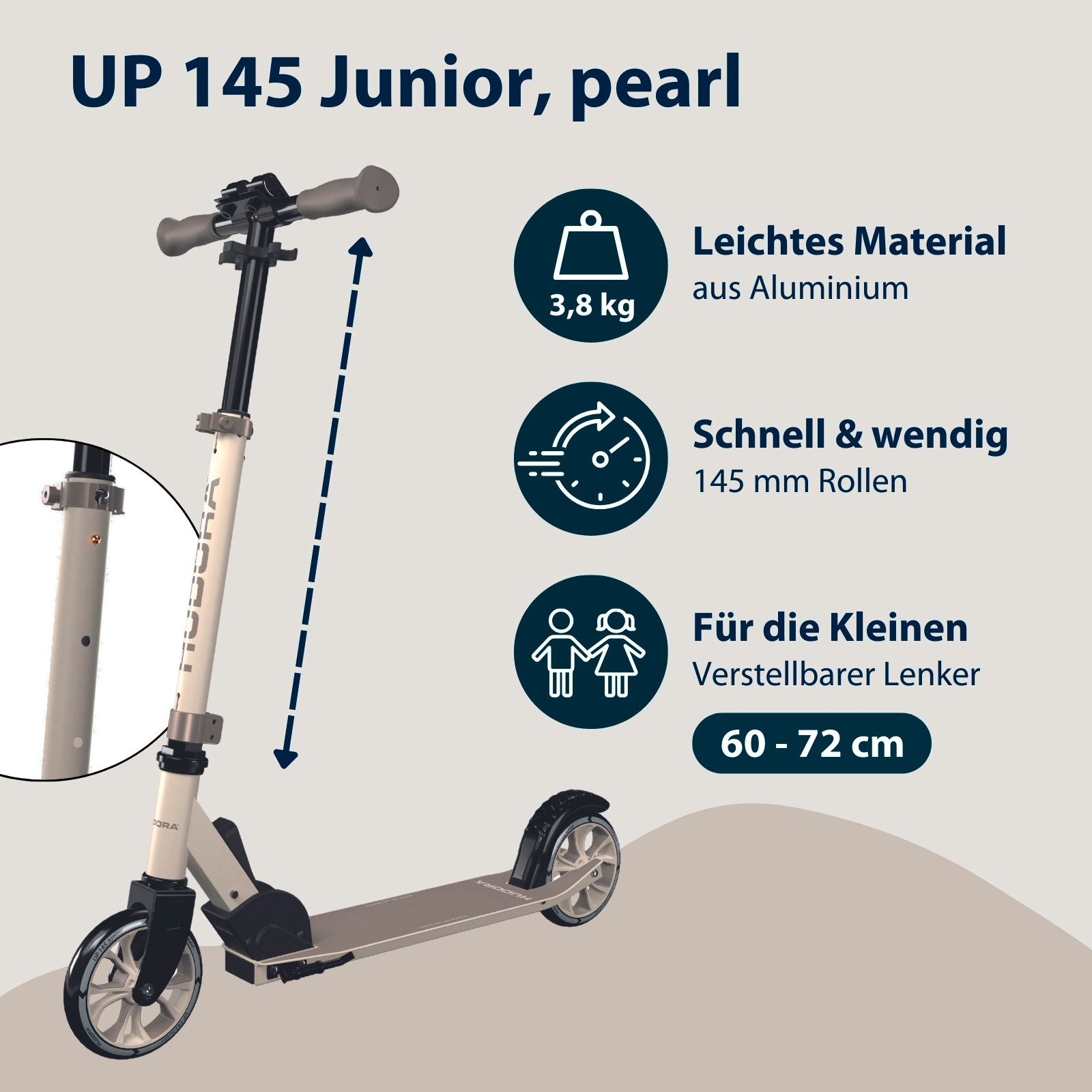 HUDORA Scooter Up 145 Junior, pearl, Bild 2 von 7
