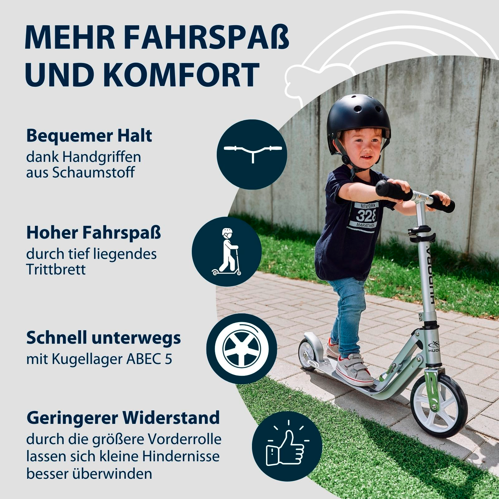 HUDORA Little BigWheel®, Scooter silber "Exklusiv Edition", Bild 3 von 7