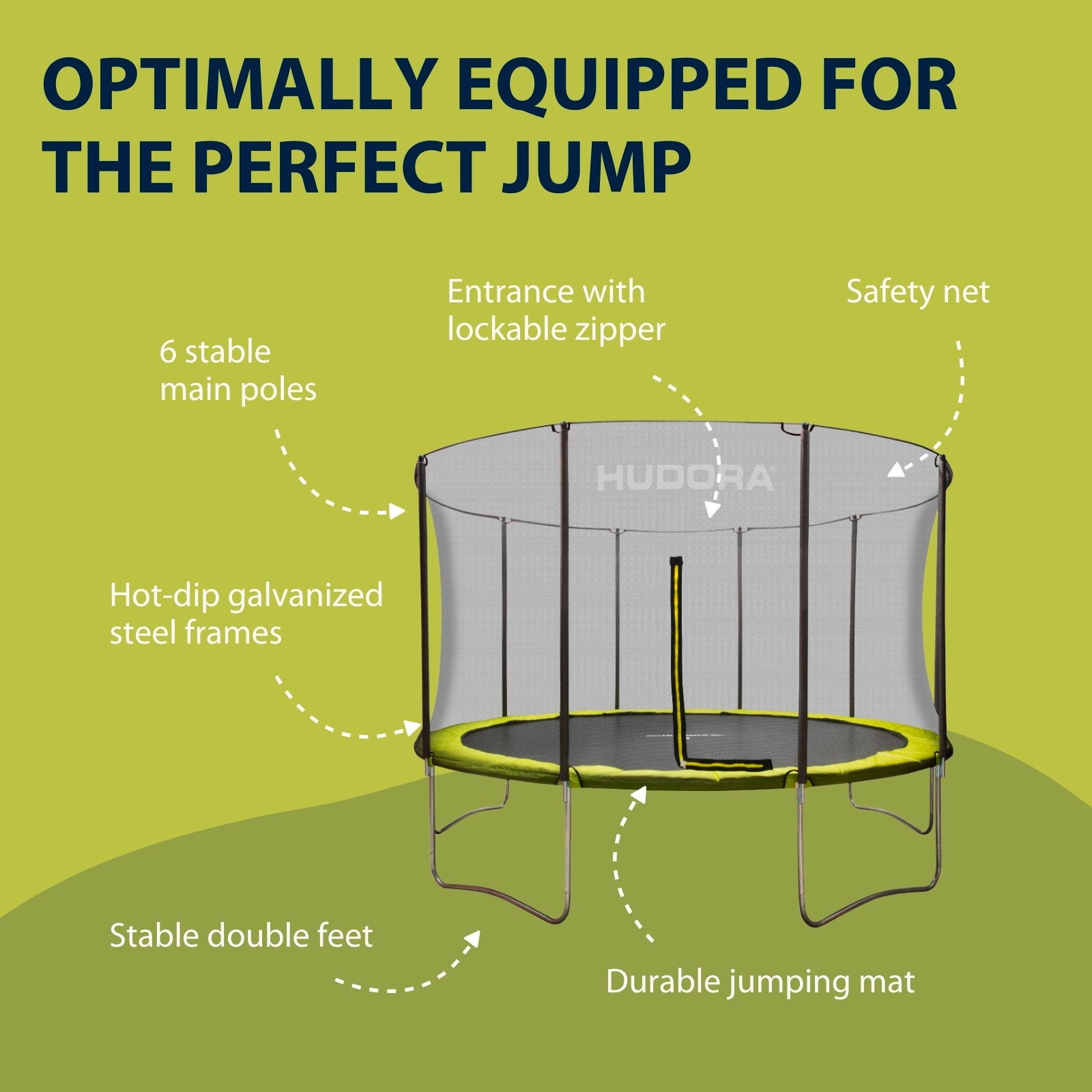 HUDORA Fabulous trampoline 400V, image 3 from 7