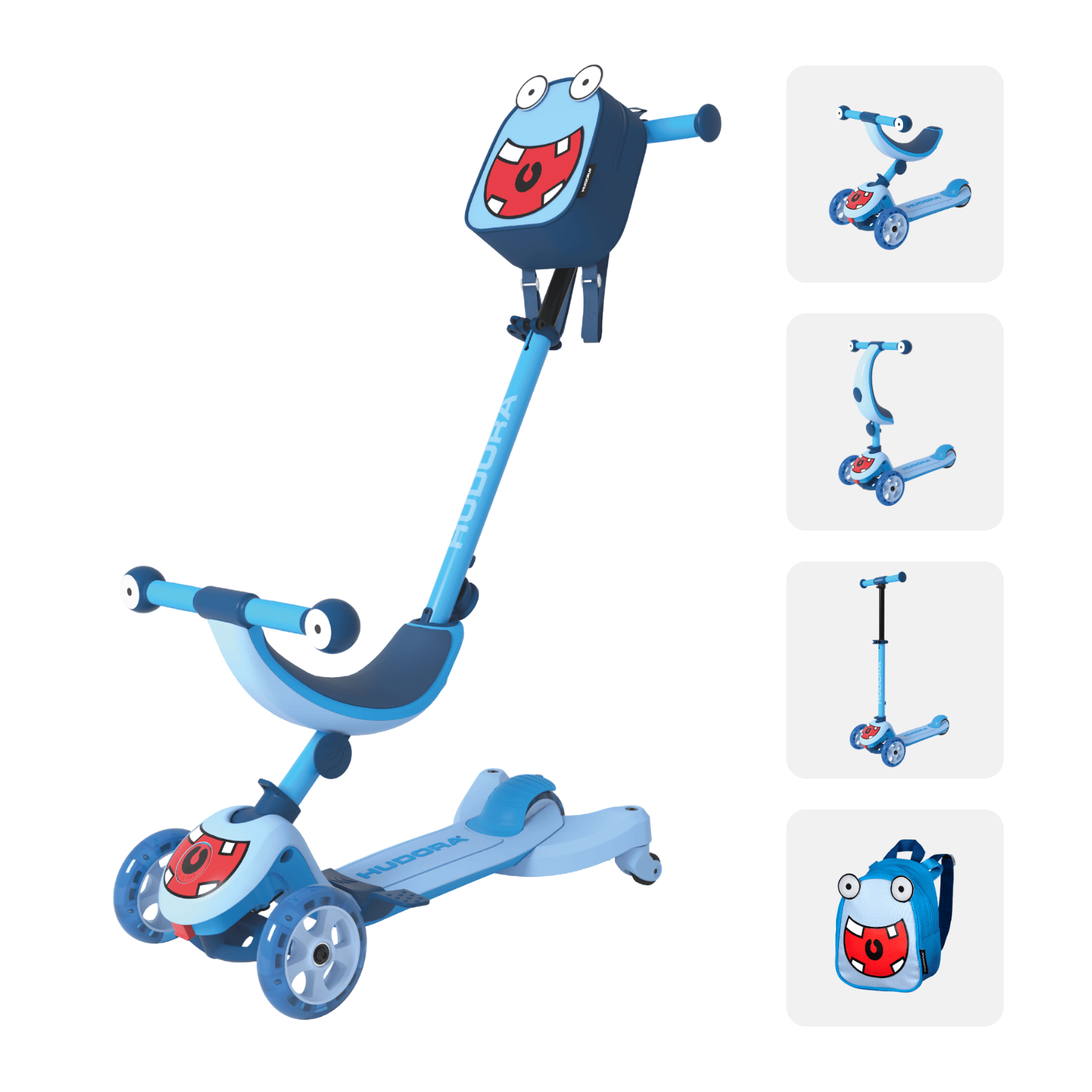HUDORA 4-in-1-Scooter Rollf cyan