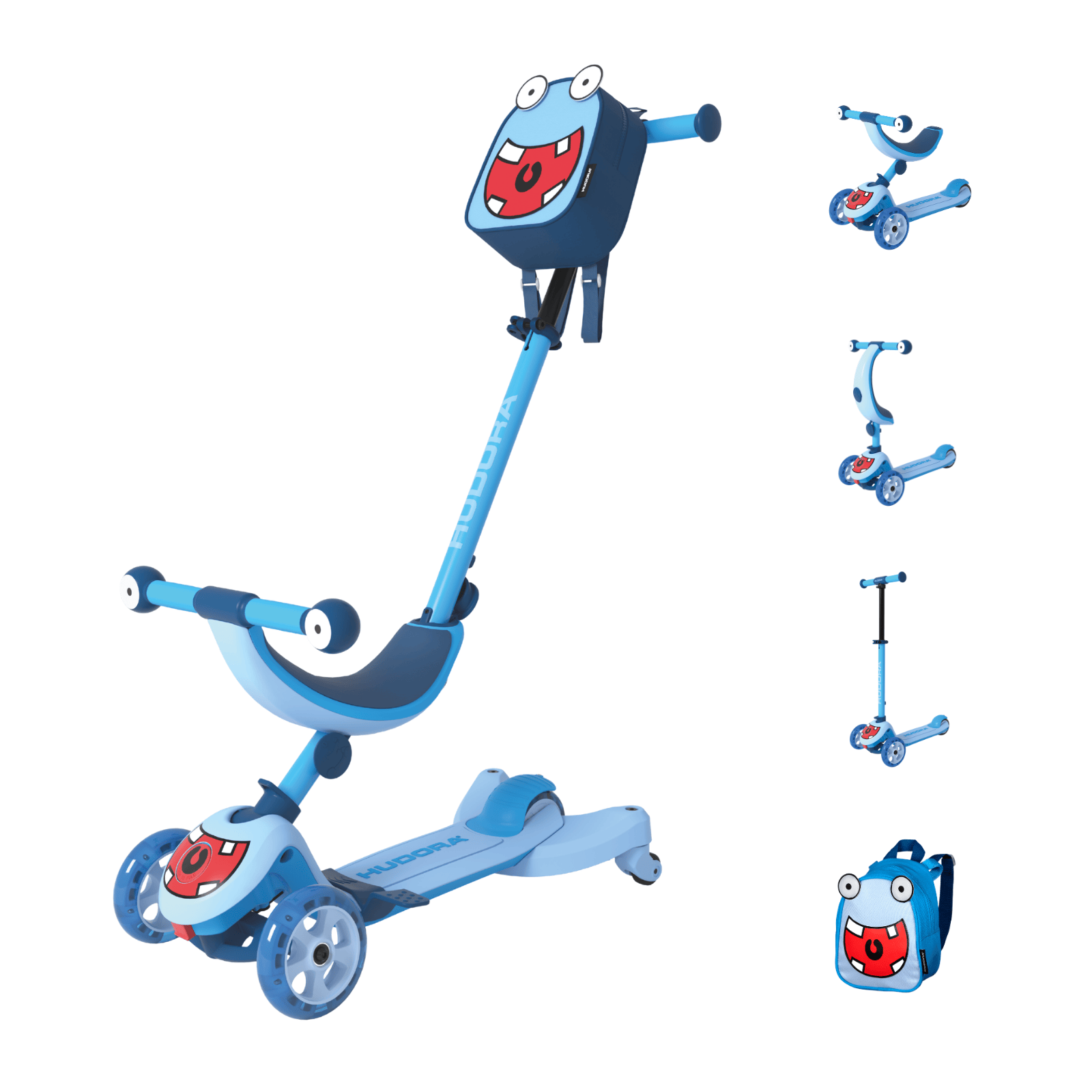 HUDORA 4-in-1-Scooter Rollf cyan