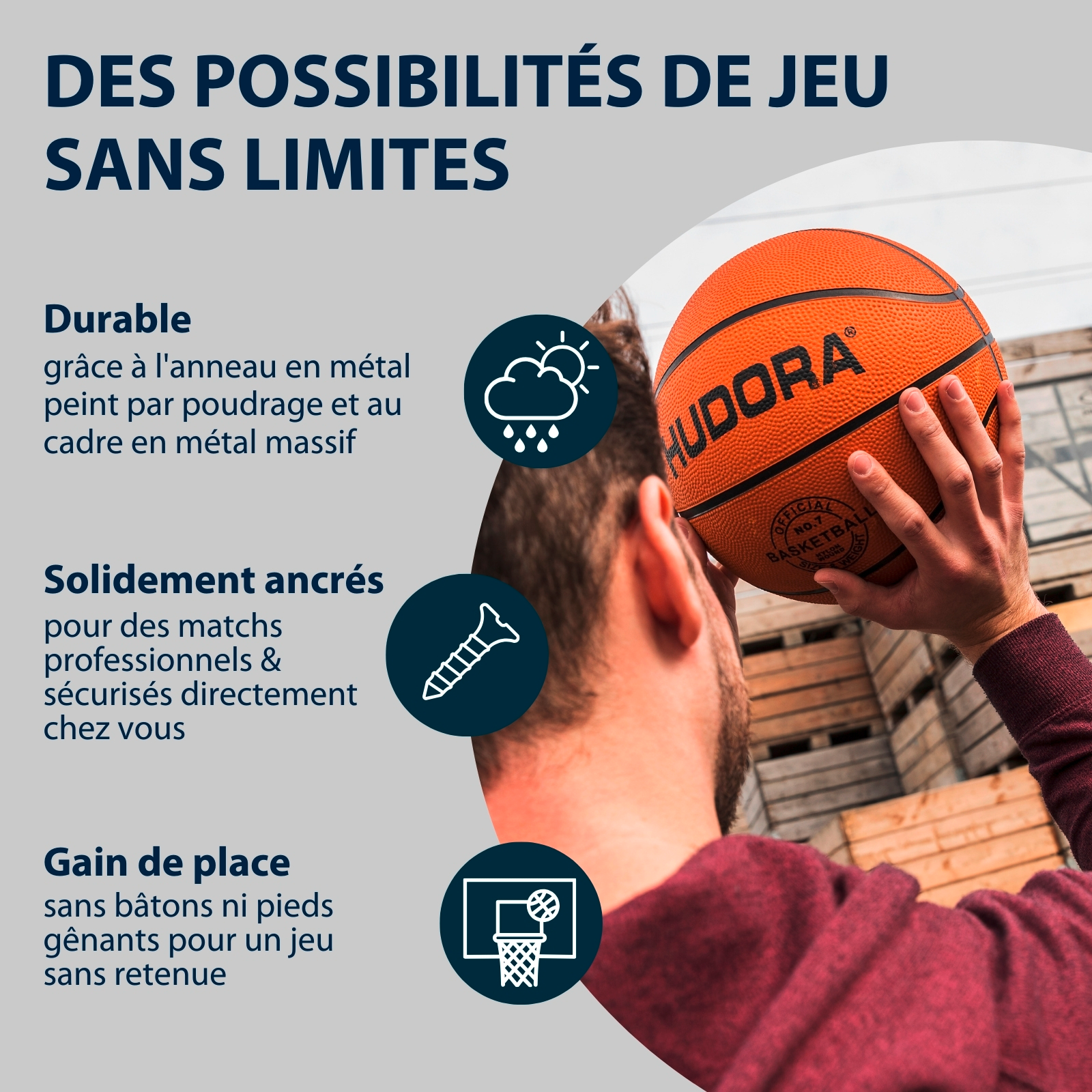 HUDORA Basketball Board Competition Pro, image 4 from 6