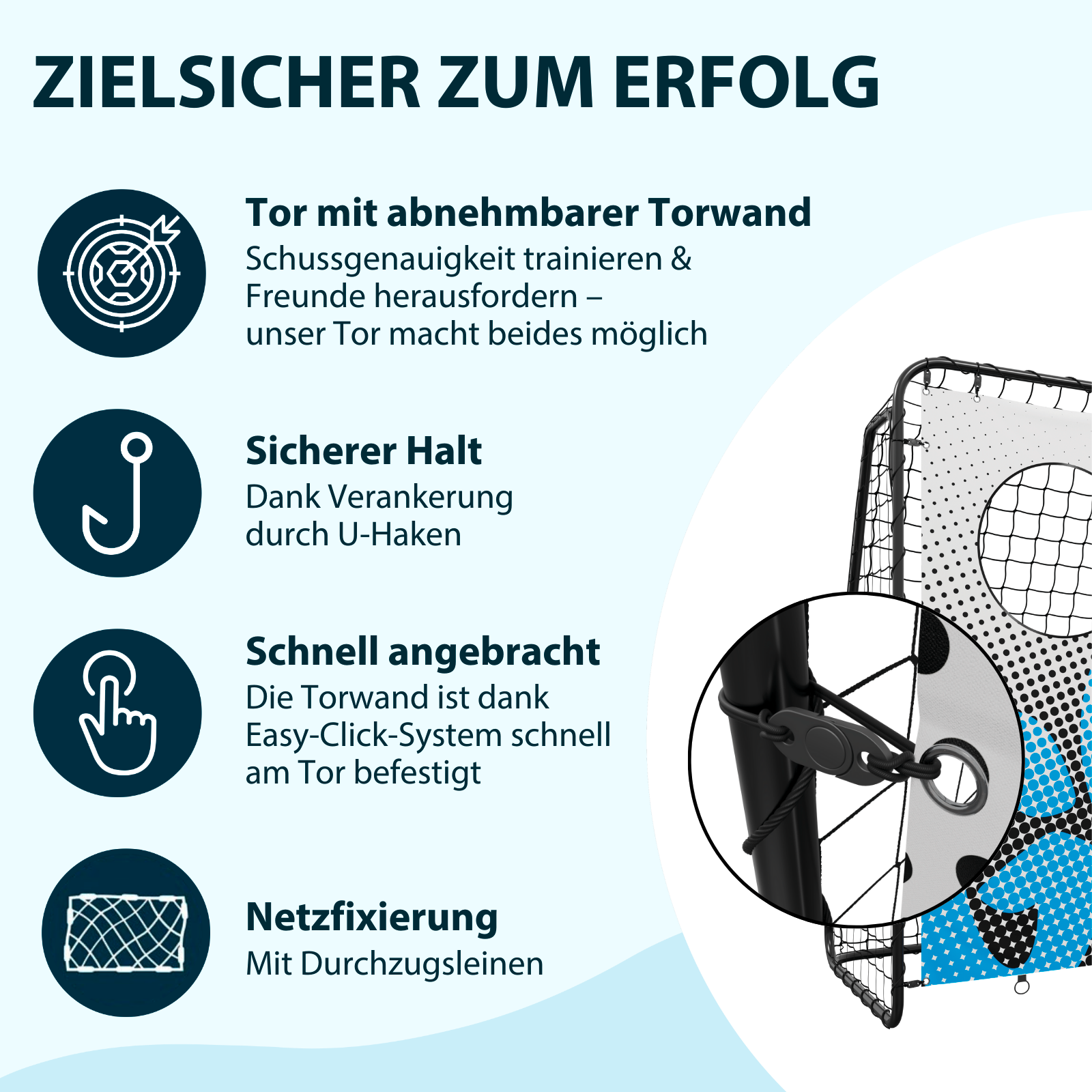 HUDORA Fußballtor Trainer mit Torwand Motiv Goal, Bild 3 von 6