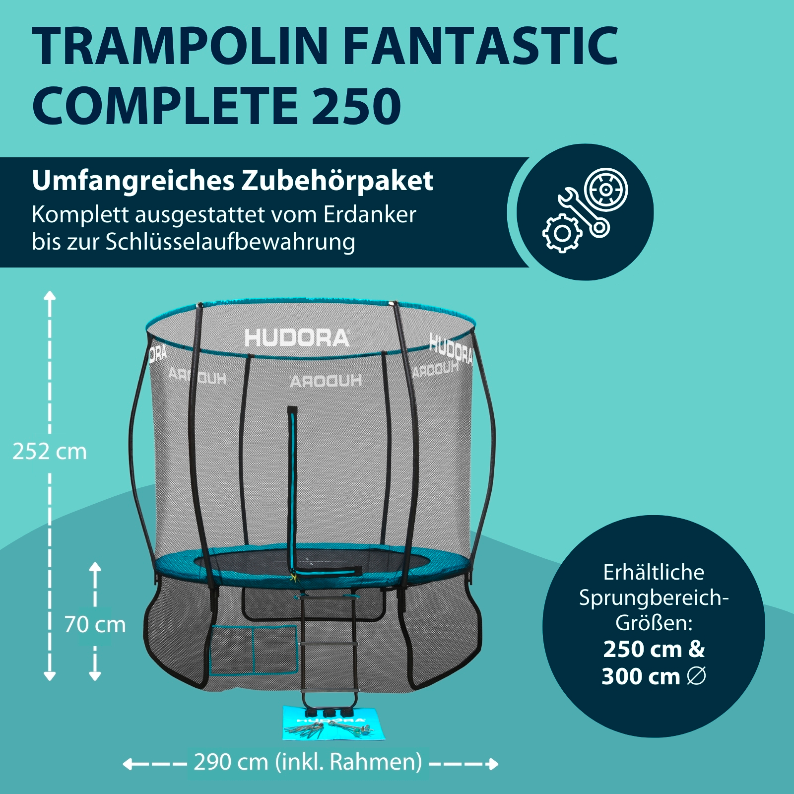 HUDORA Fantastic Complete Trampolin 250V, Bild 2 von 7