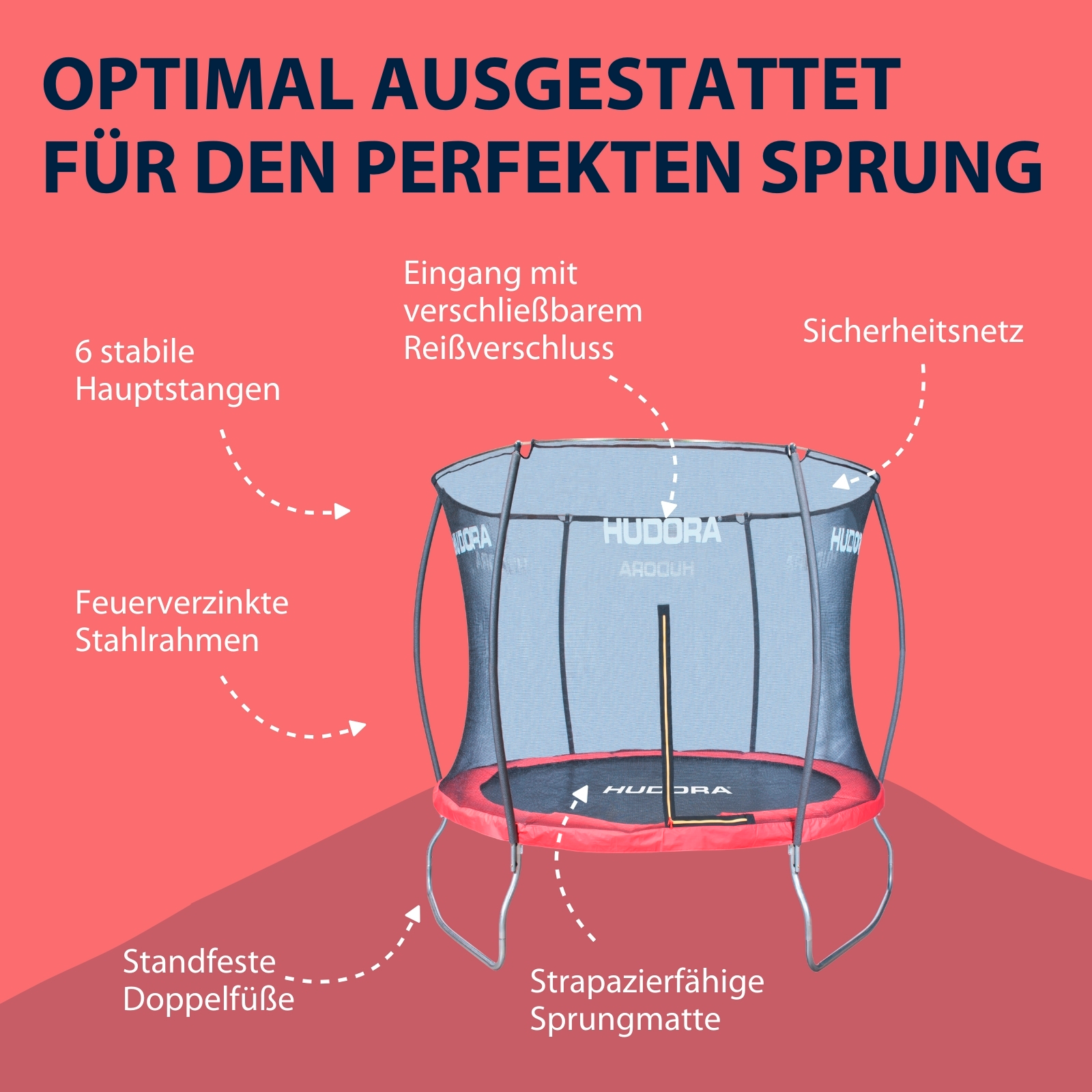 HUDORA Trampolin Fantastic 250V, Bild 3 von 7
