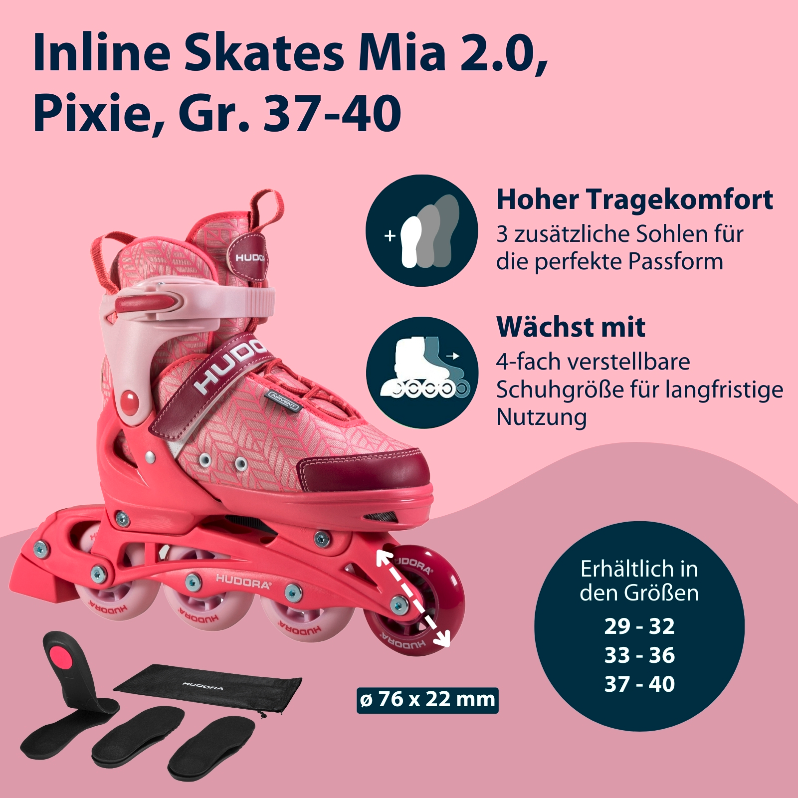 Inline Skates, Mia 2.0, pixie, Gr. 29-40, Bild 2 von 7