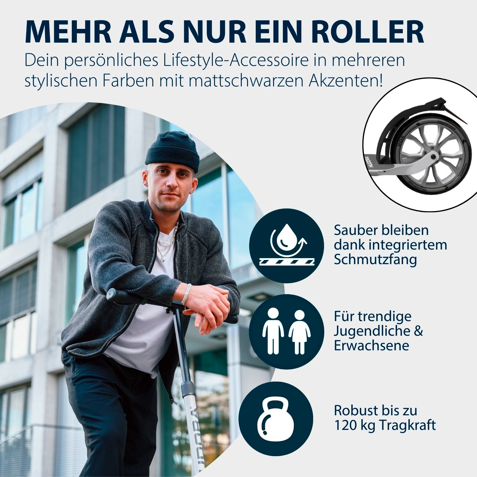 HUDORA BigWheel® 230 Advanced, Scooter iron, Bild 6 von 7